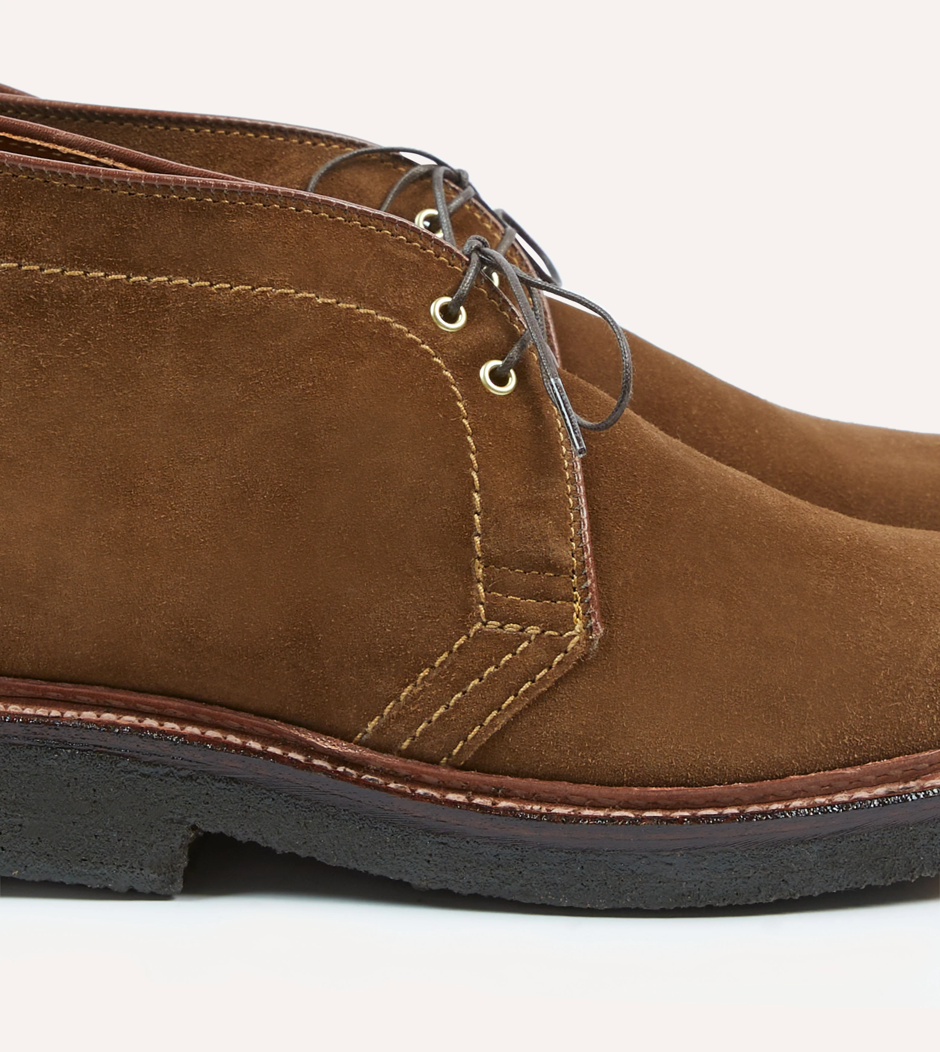 Alden for Drake's Tobacco Suede Chukka Boot with Double Crepe Sole - Image 3