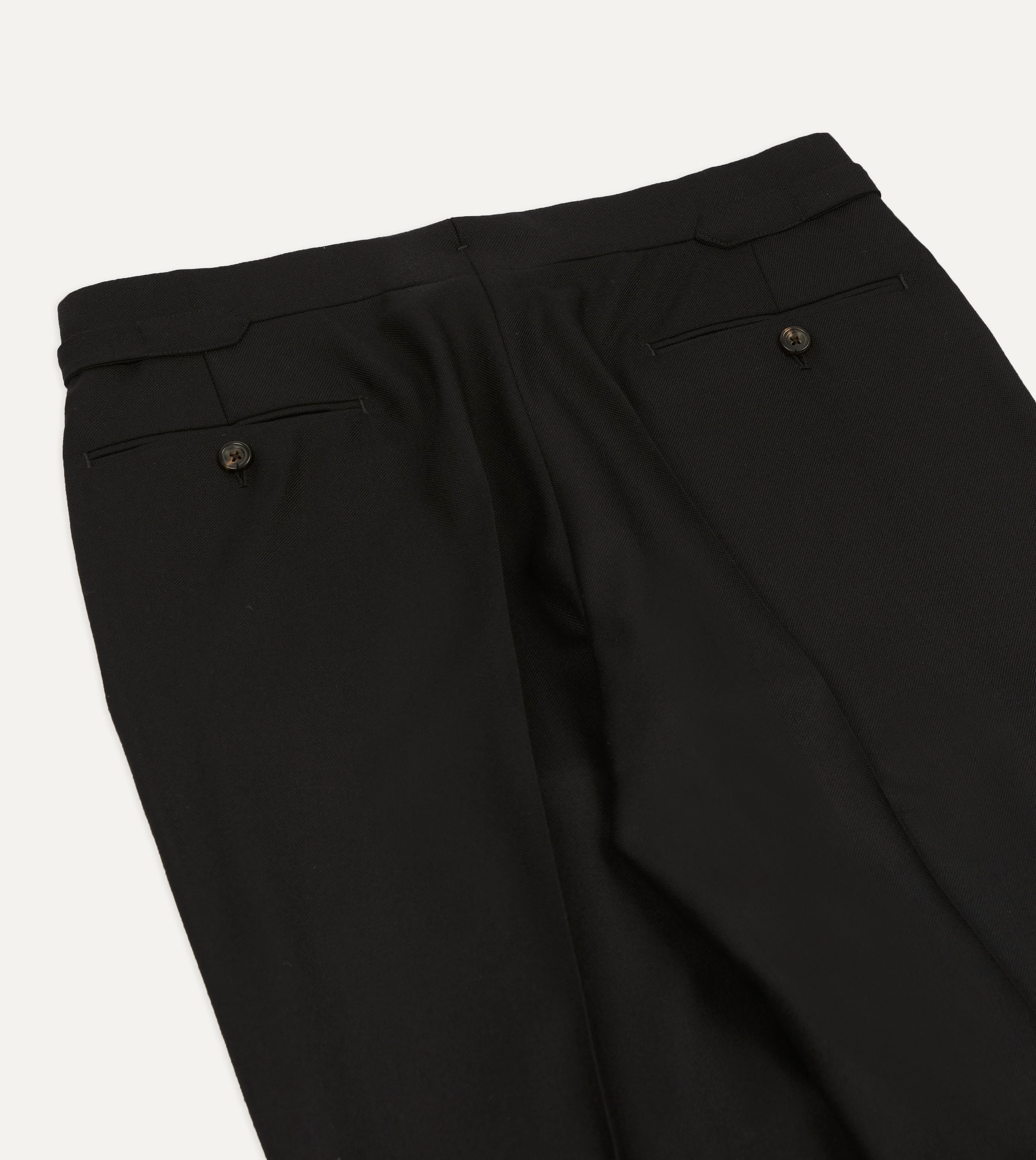 Black Fresco® Wool Single-Pleat Trouser - Image 5