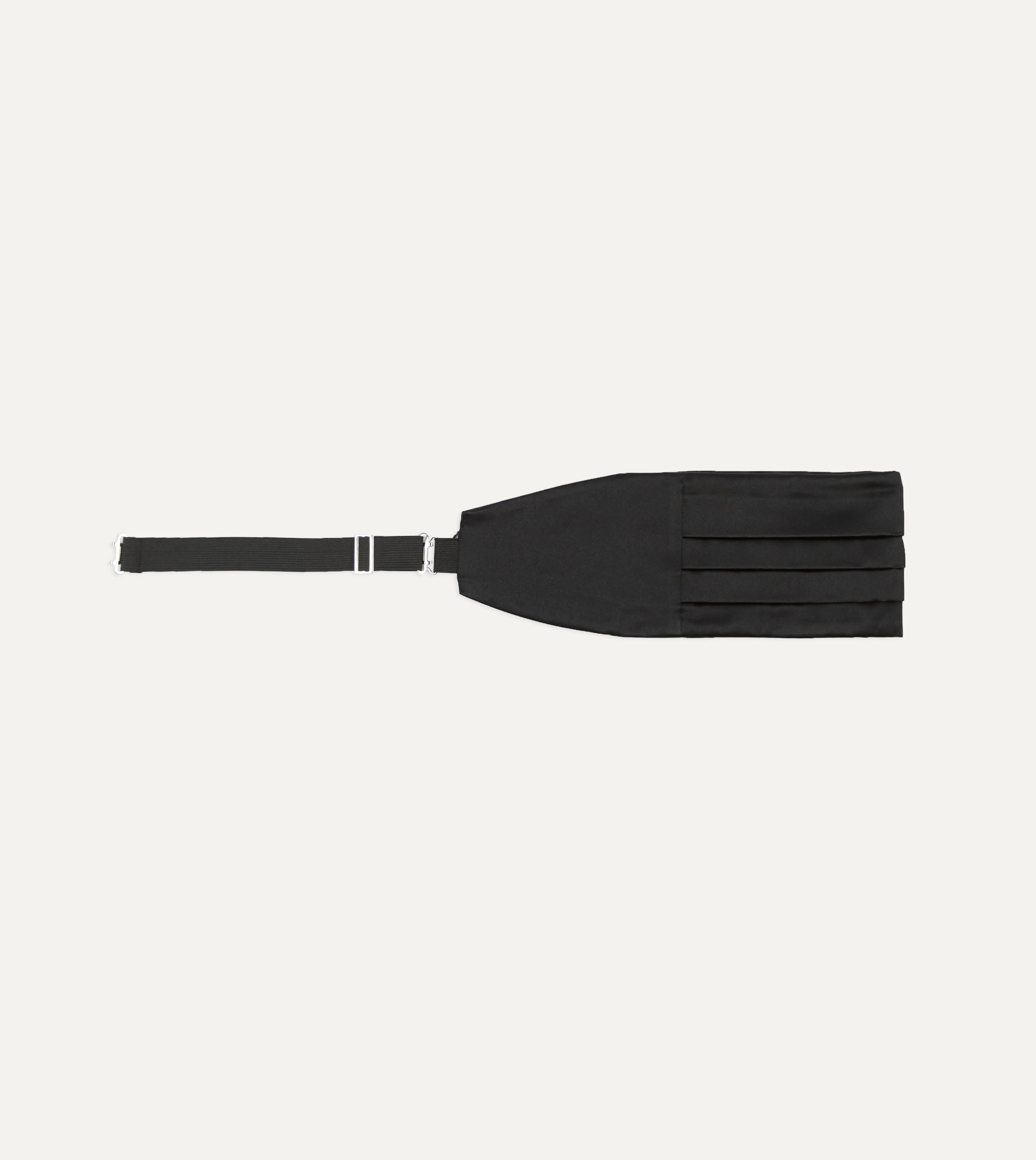 Black Silk Satin Cummerbund - Image 3
