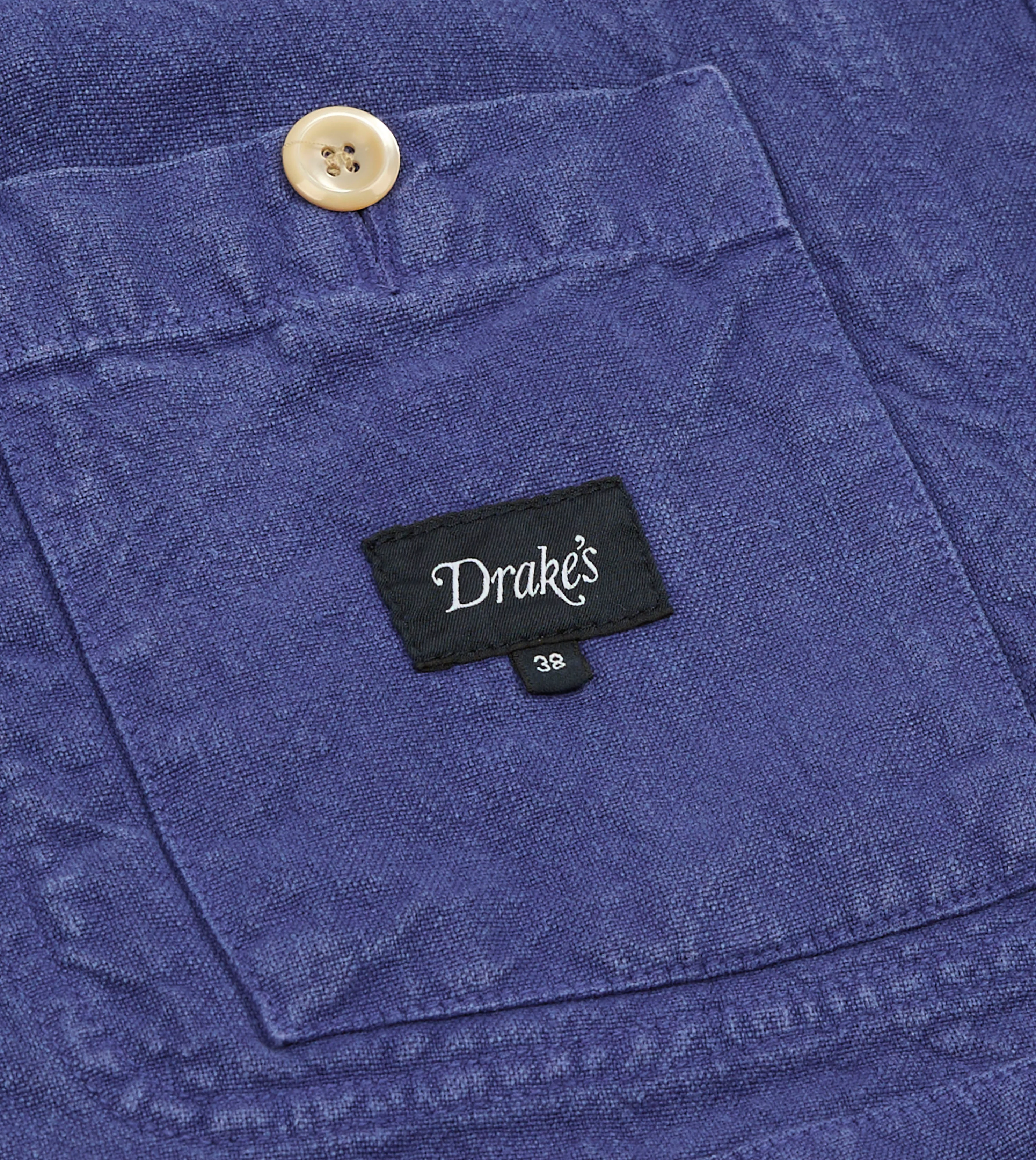 Blue Linen Five-Pocket Chore Jacket - Image 8