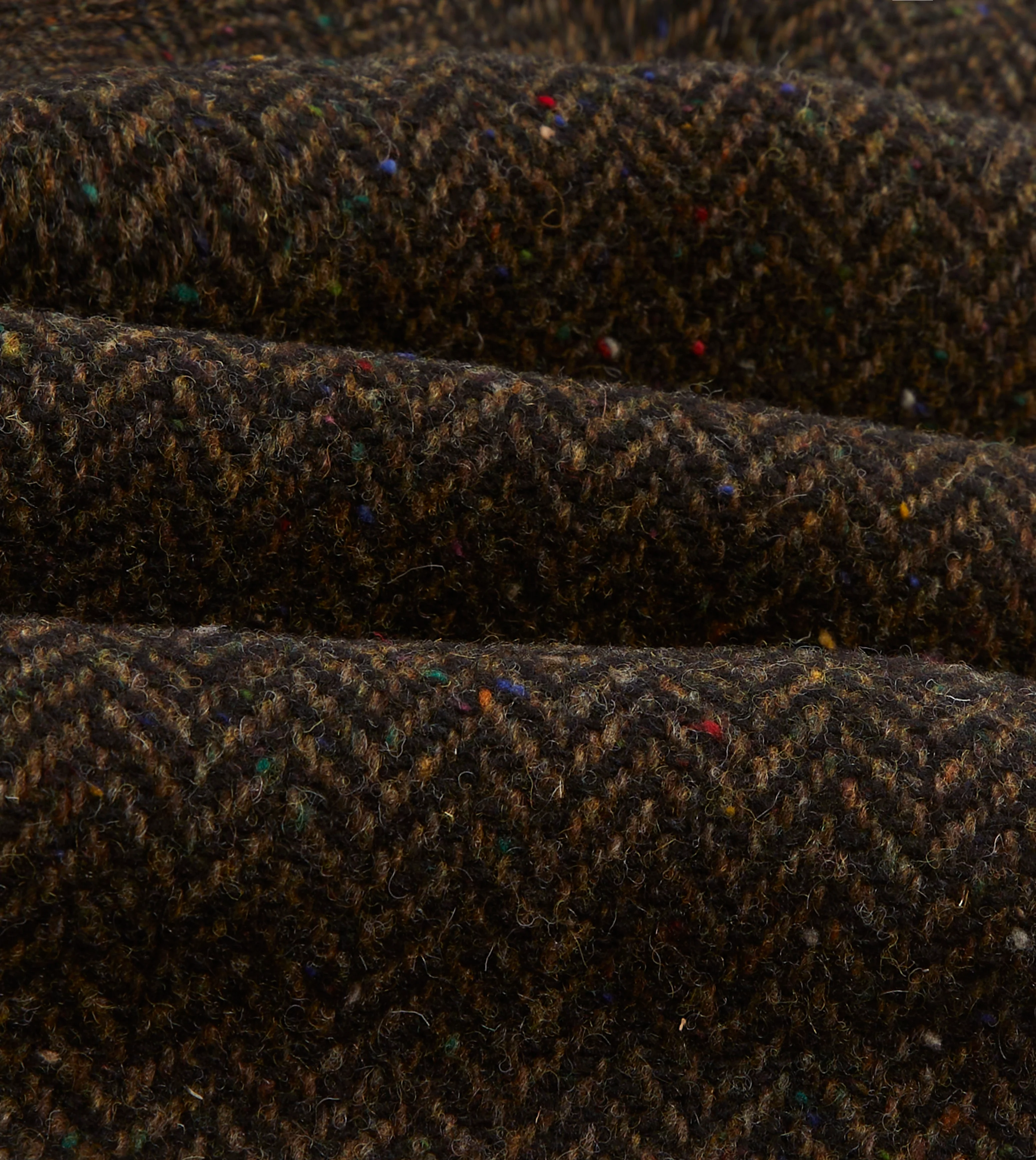 Brown Herringbone Wool Raglan Coat - Image 2