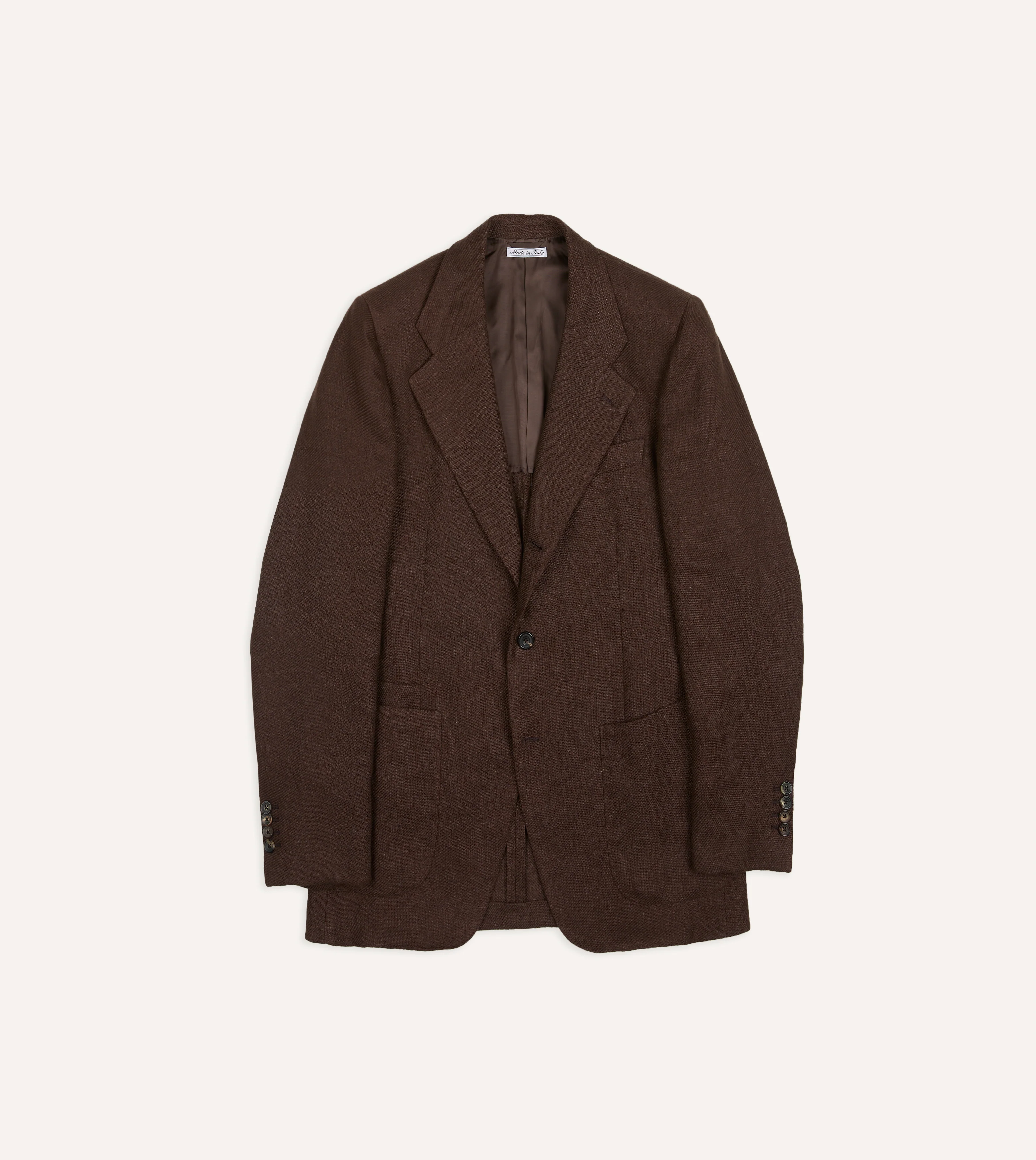 Brown Linen Blazer - Image 2