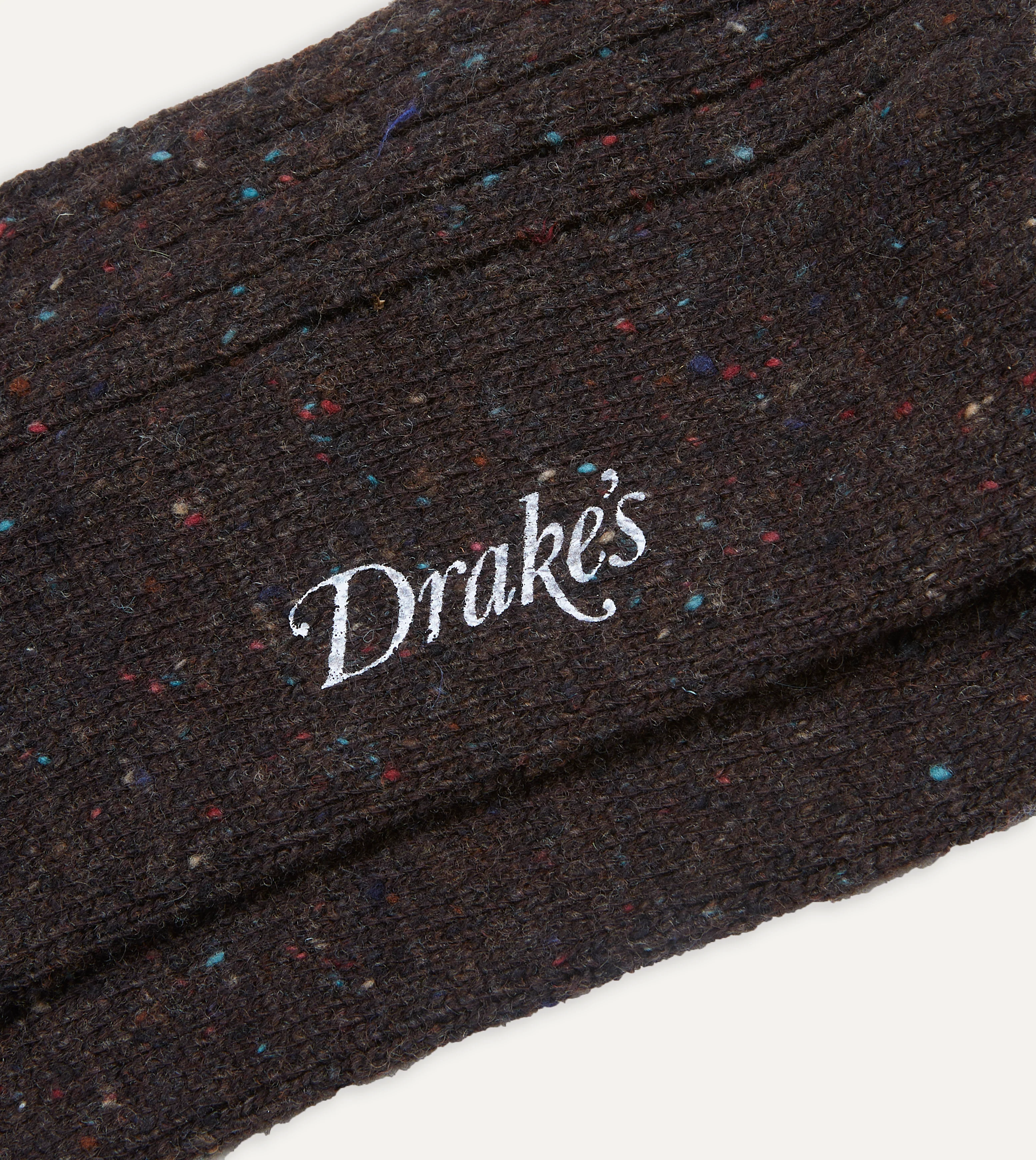 Brown Striped Donegal Wool Socks - Image 2