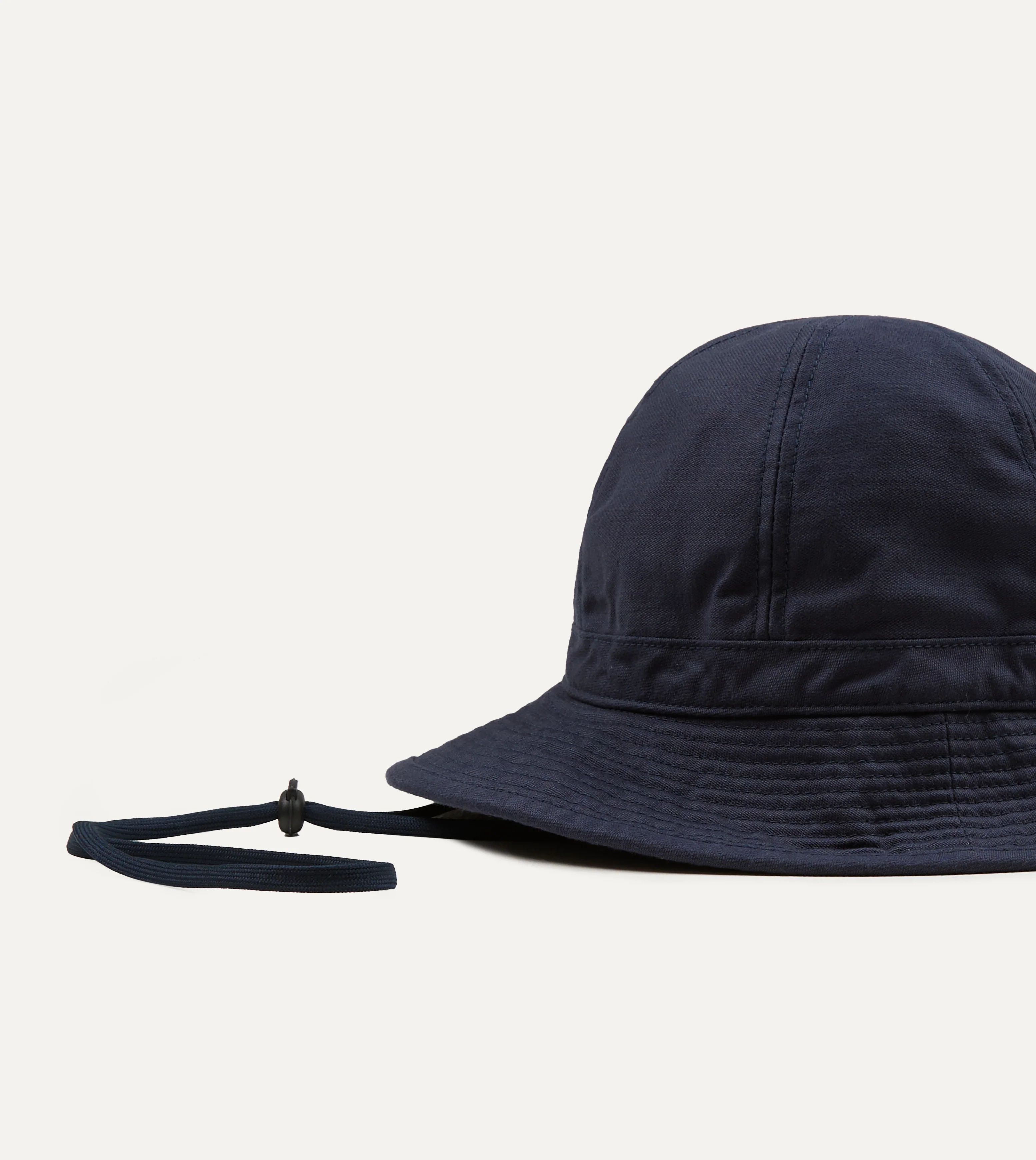 Câbleami Navy Baker Back Satin Cotton Metro Hat - Image 2