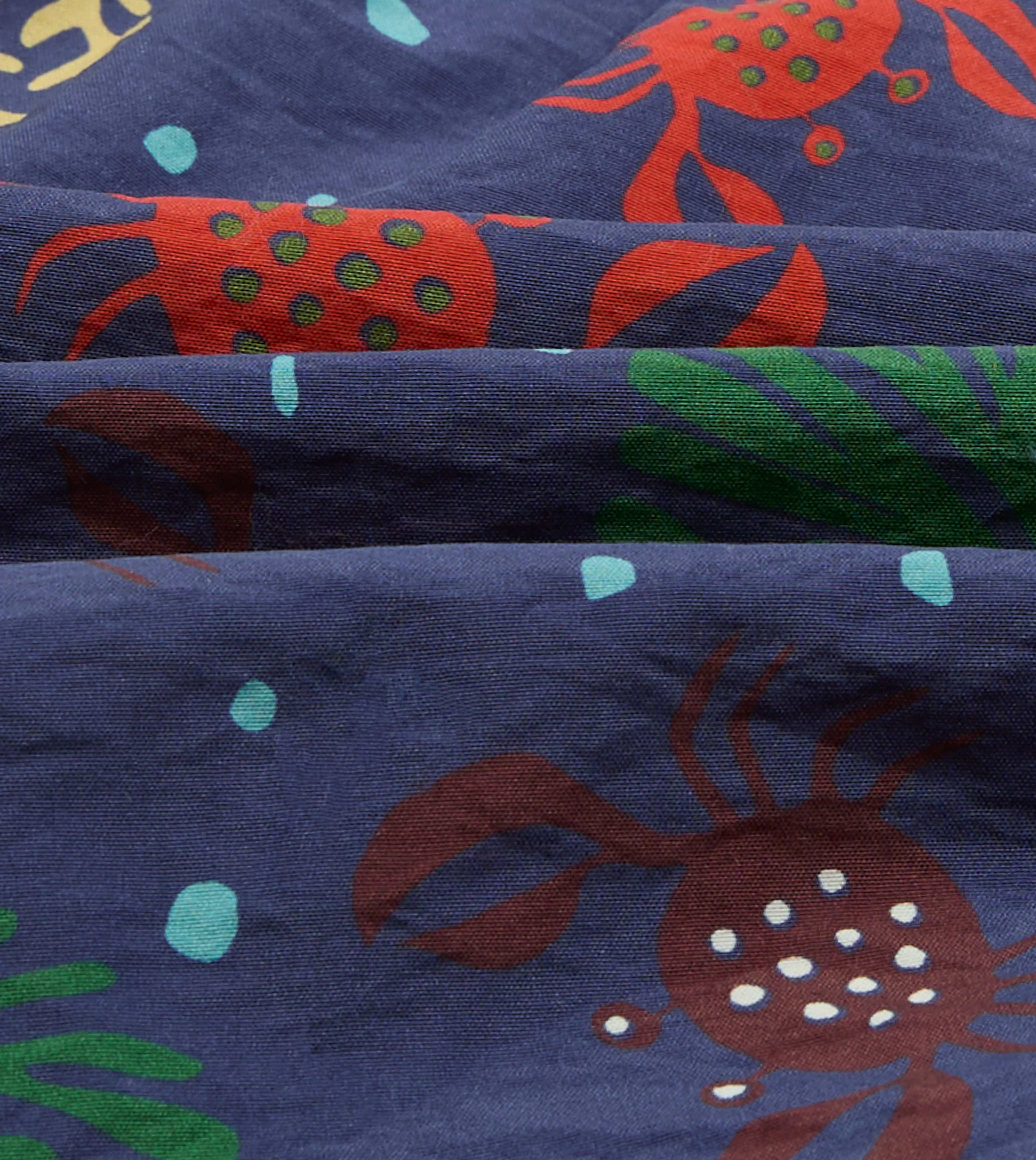 Crab Print Nylon Drawstring Swim Shorts - Image 3