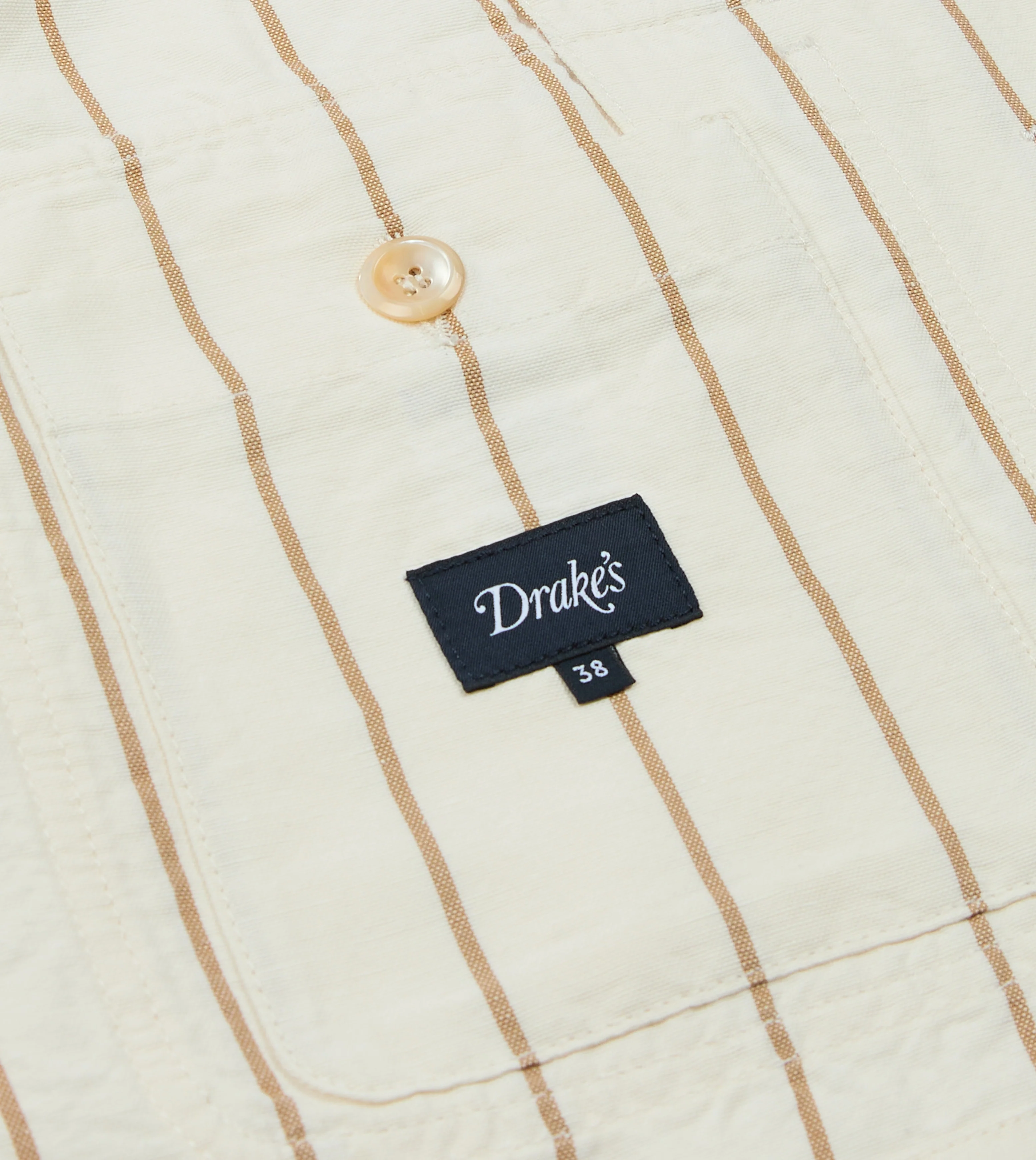 Ecru Stripe Canapa Forestière Jacket - Image 7