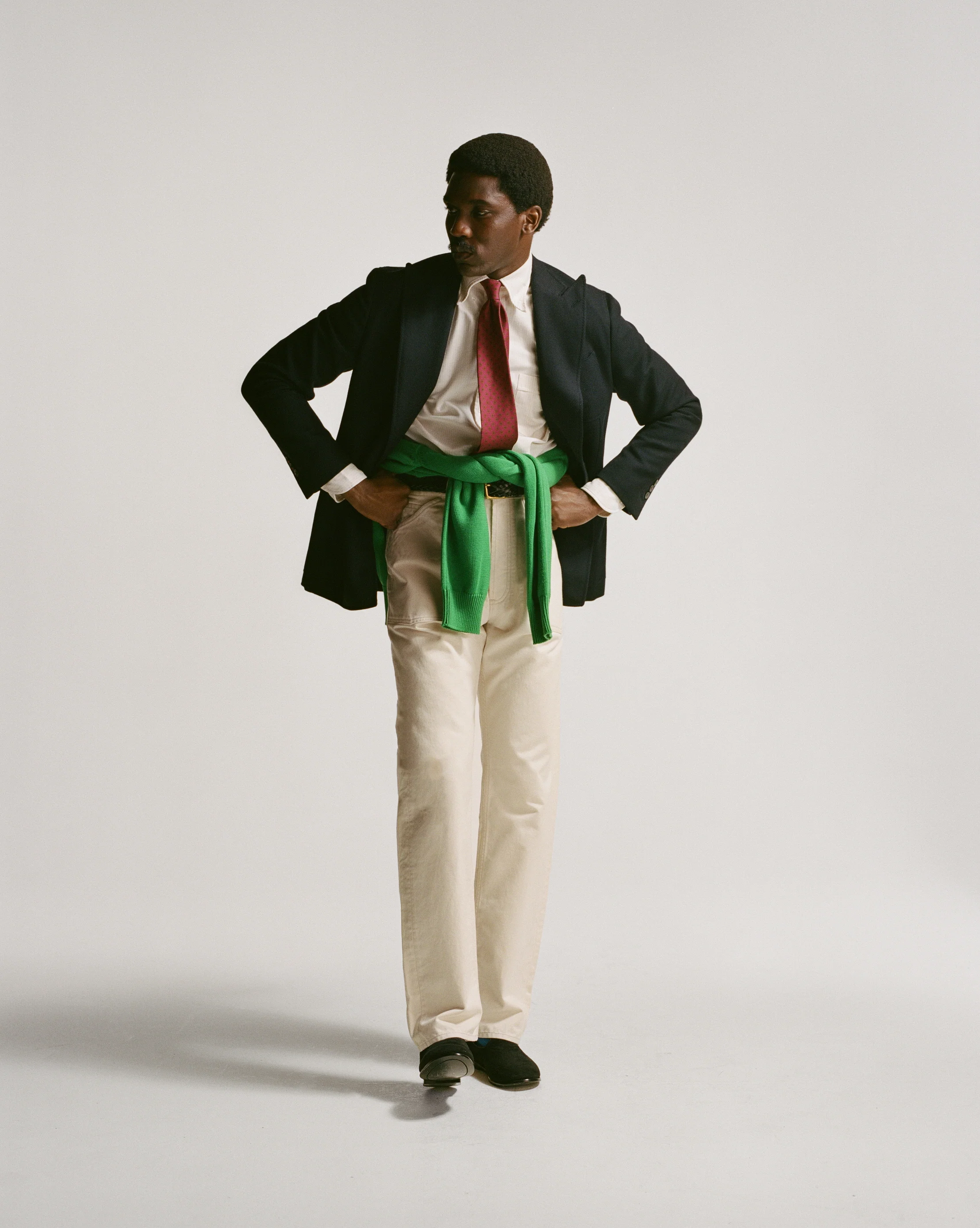Ecru Cotton Twill Fatigue Trouser - Image 8