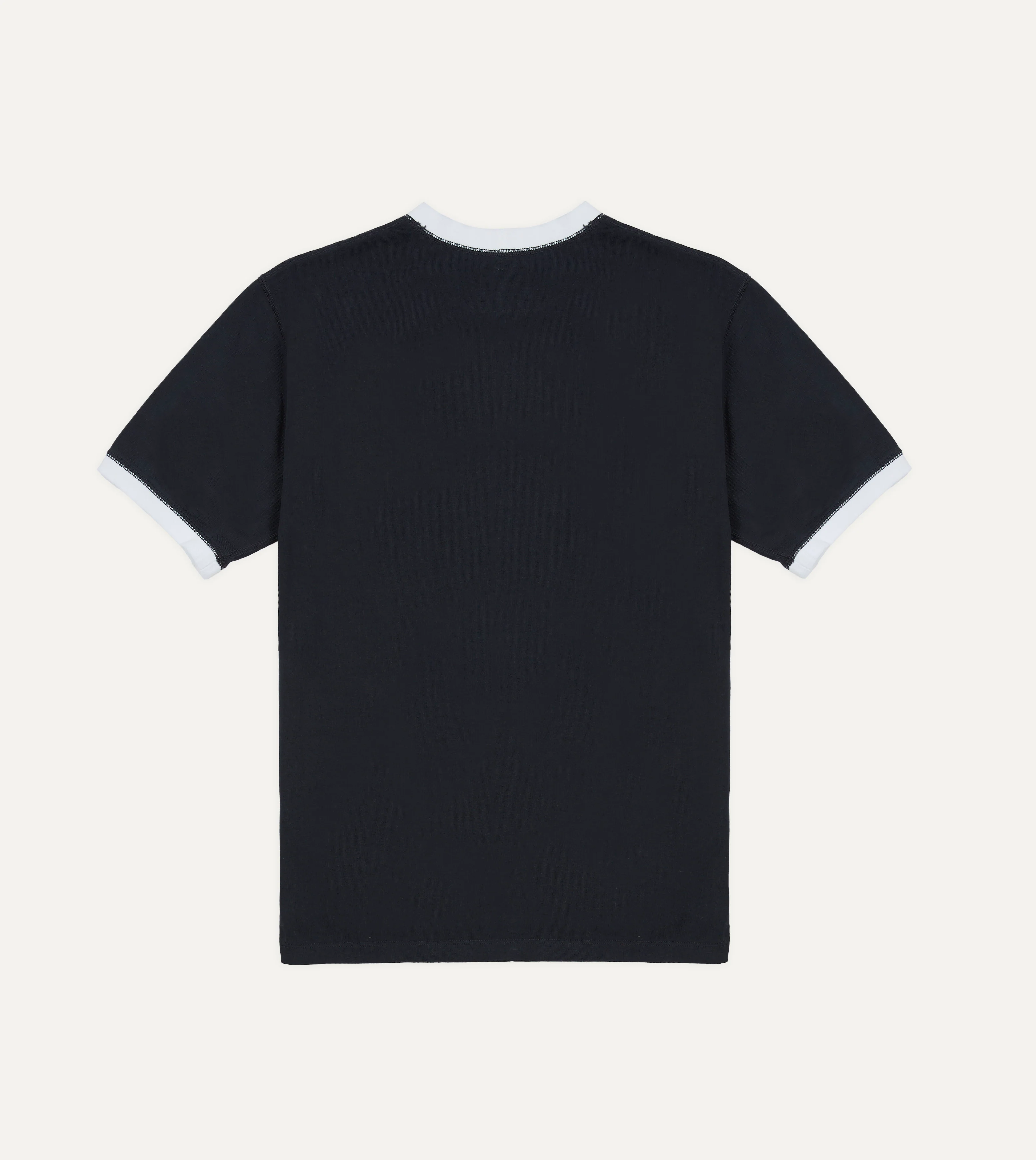 Drake's & Mr Camel Navy Ringer T-Shirt - Image 4