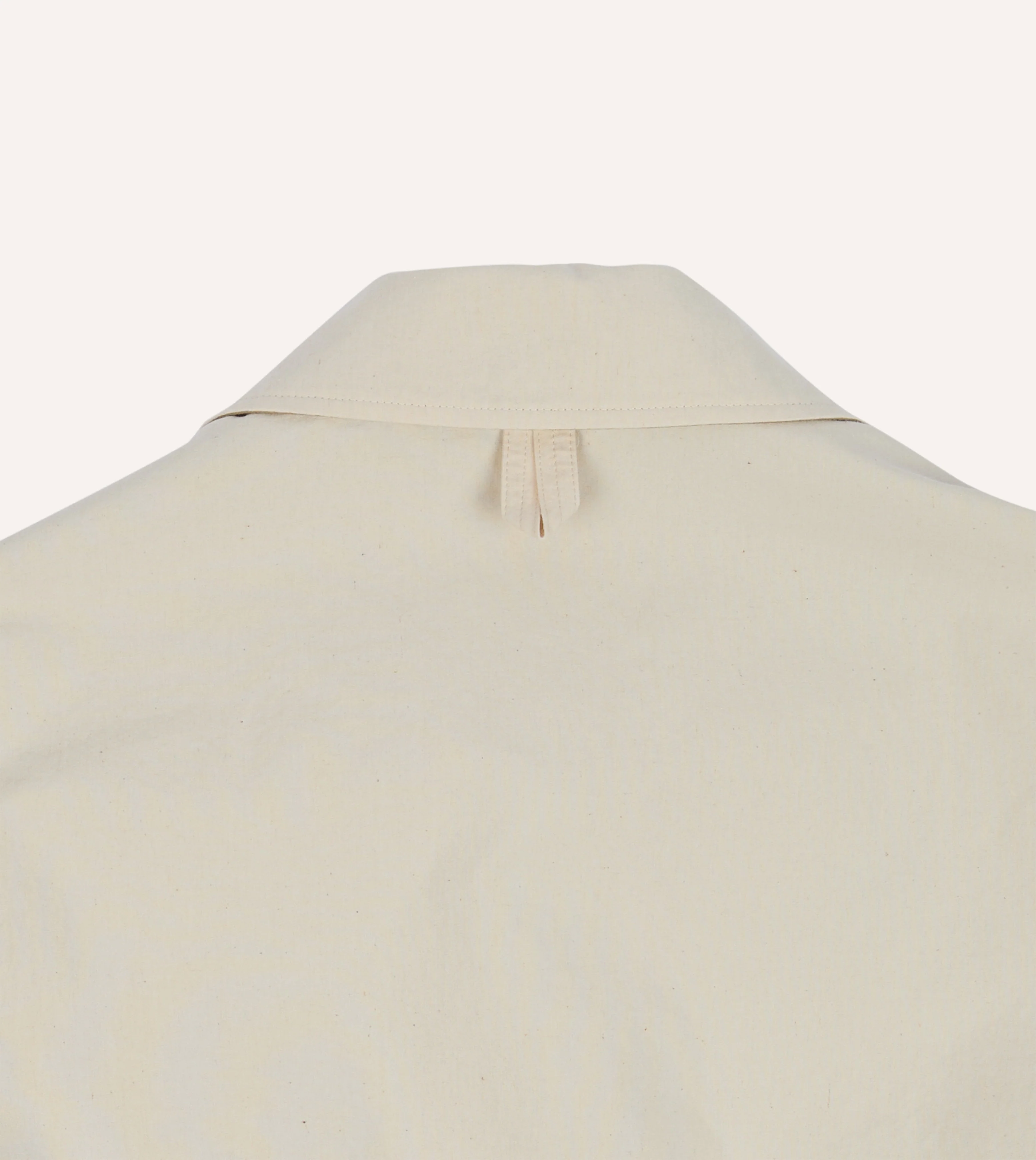 Ecru and Tan Reversible Cotton Blouson Jacket - Image 9