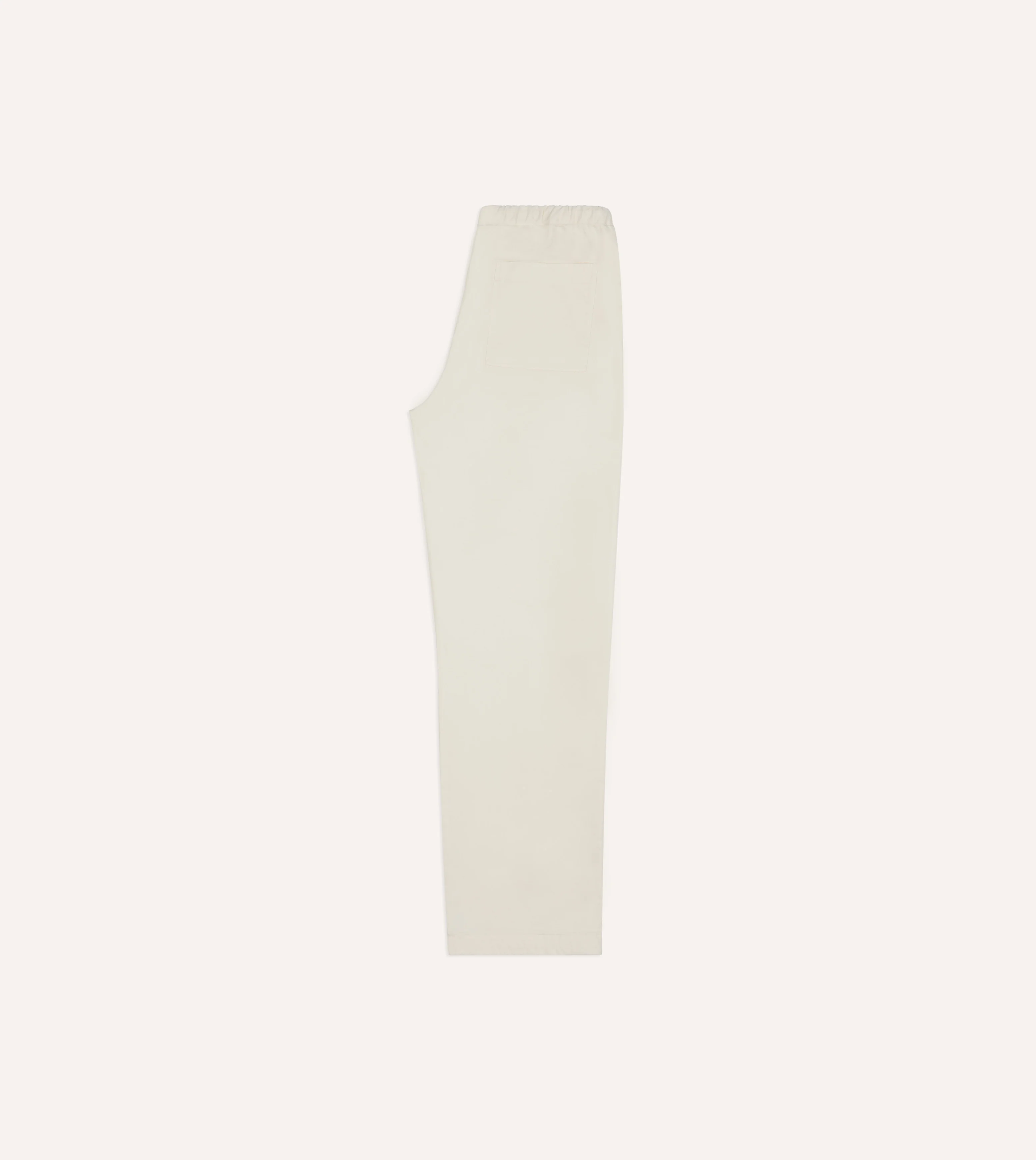 Ecru Cotton Drawstring Trousers - Image 6