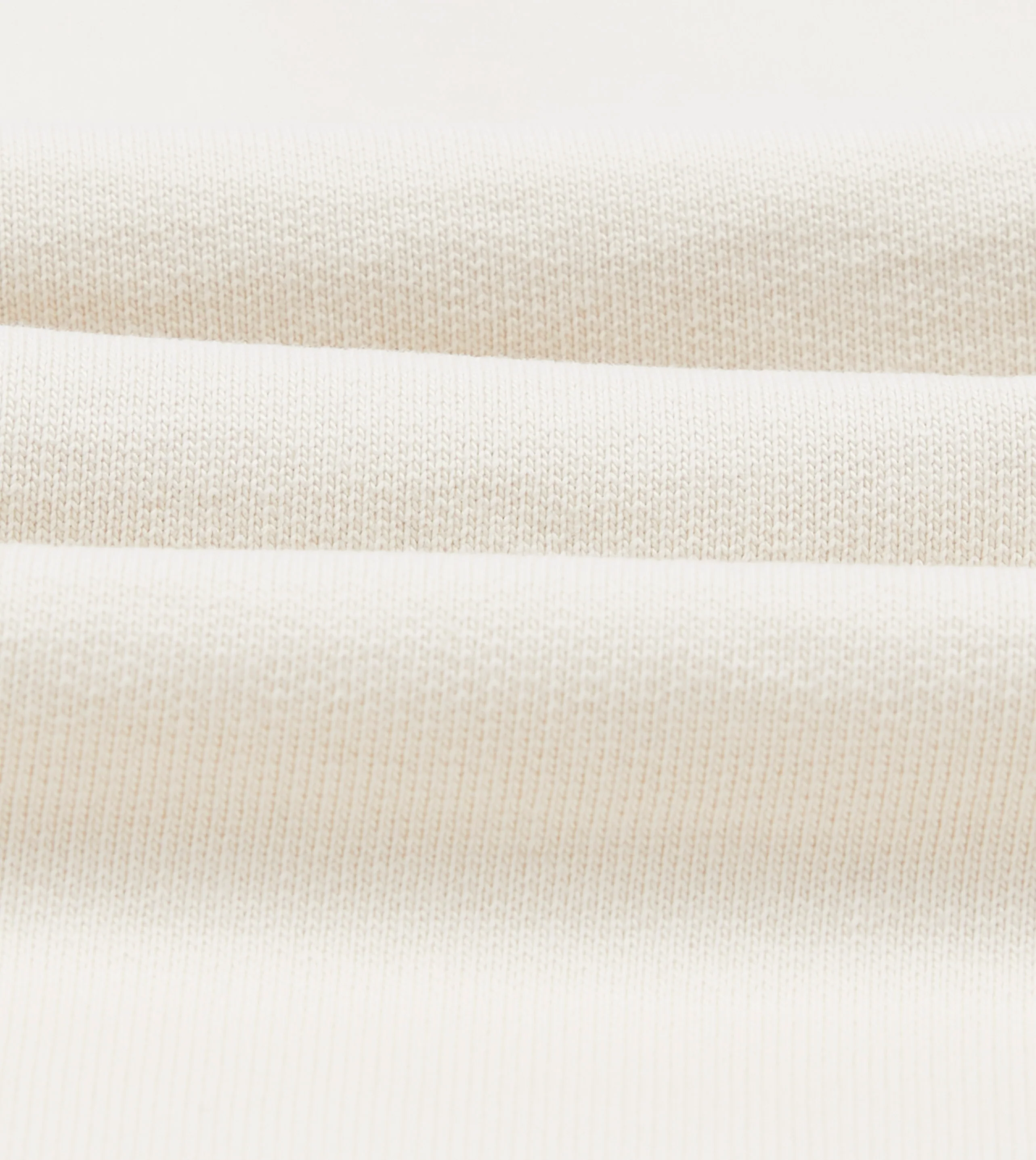 Ecru Cotton Quarter Zip Sweatshirt - Image 2