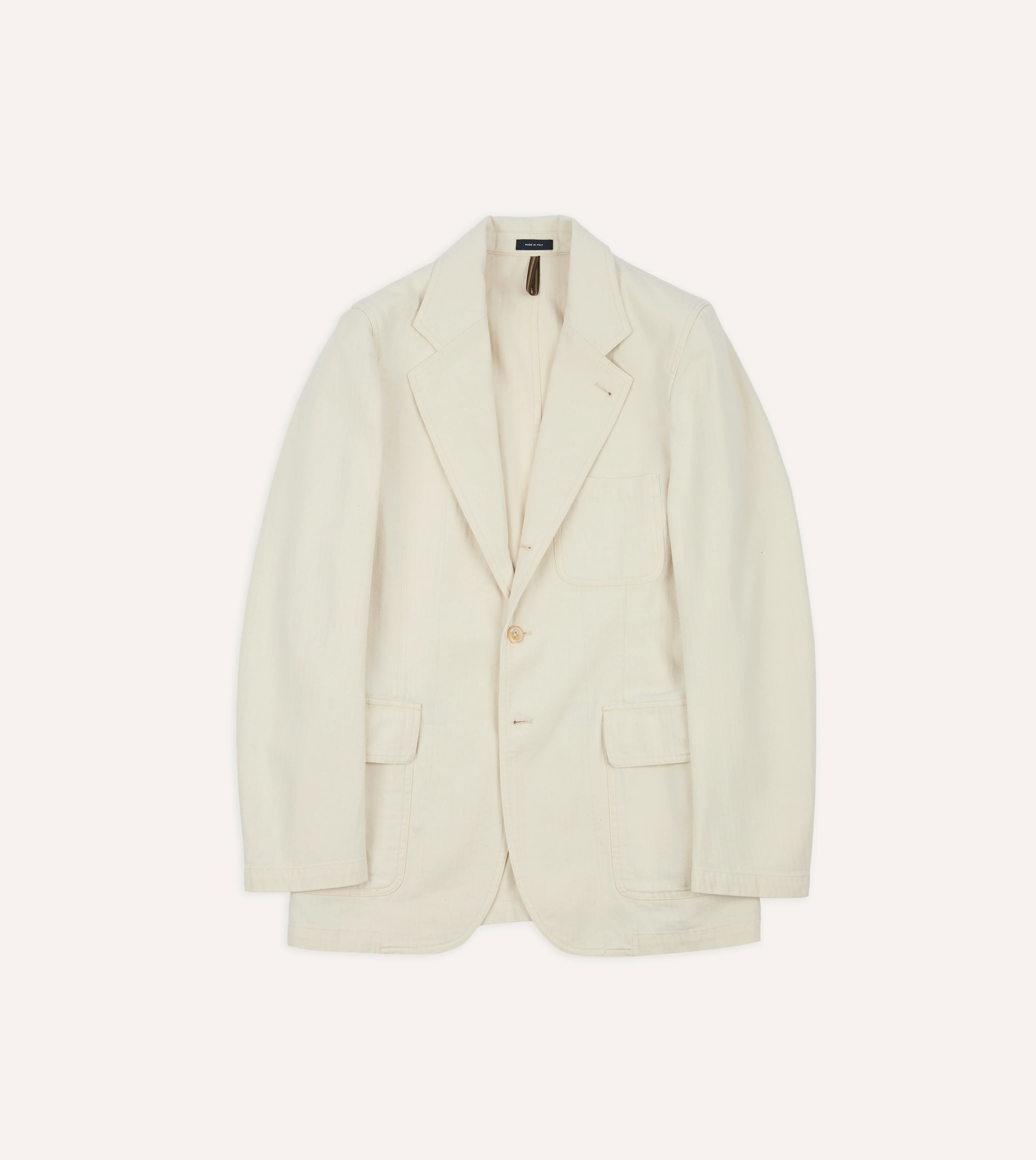Ecru Herringbone Twill Cotton Games Blazer Mk. I - Image 2