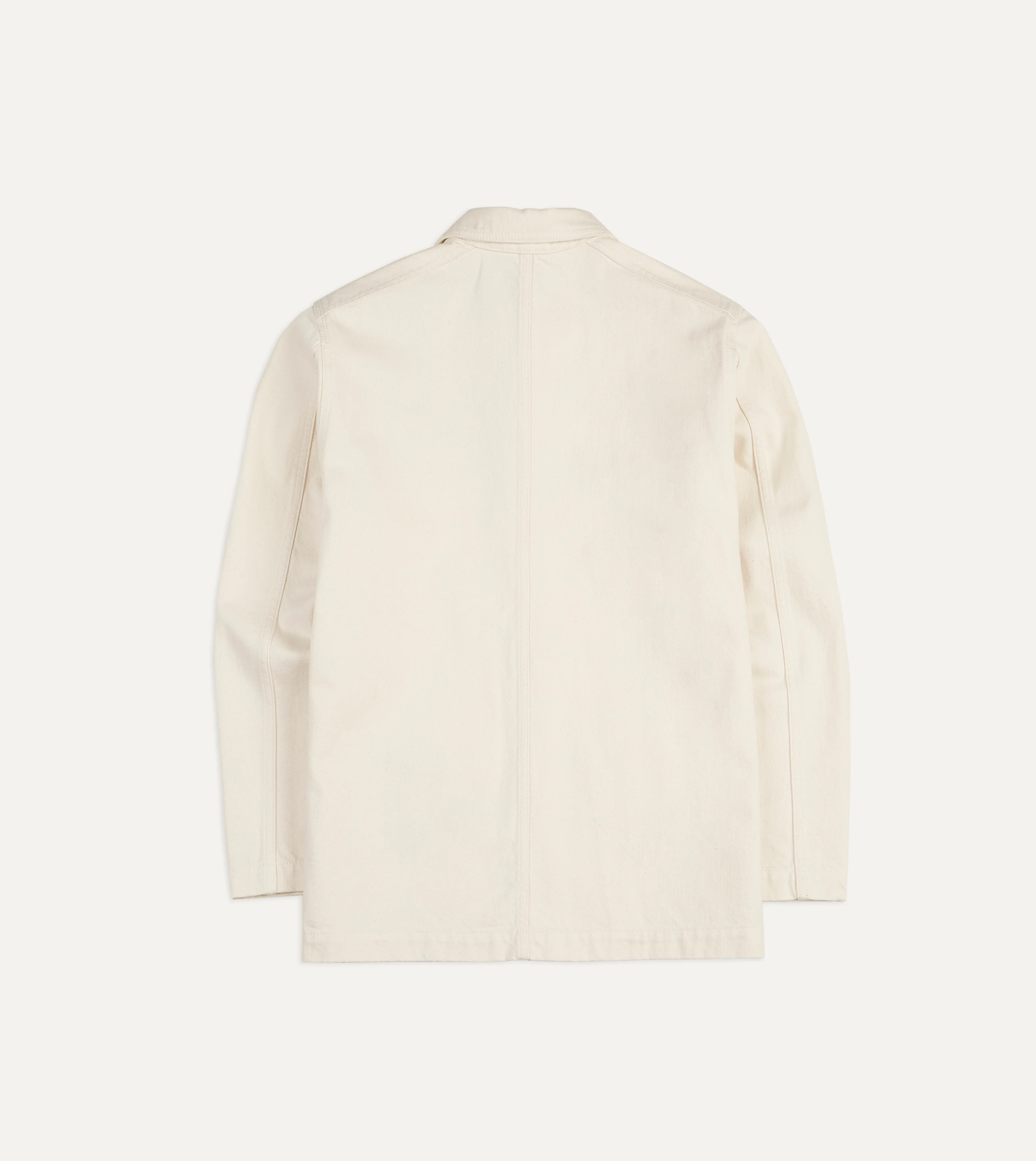 Ecru Selvedge Denim Five-Pocket Chore Jacket - Image 3