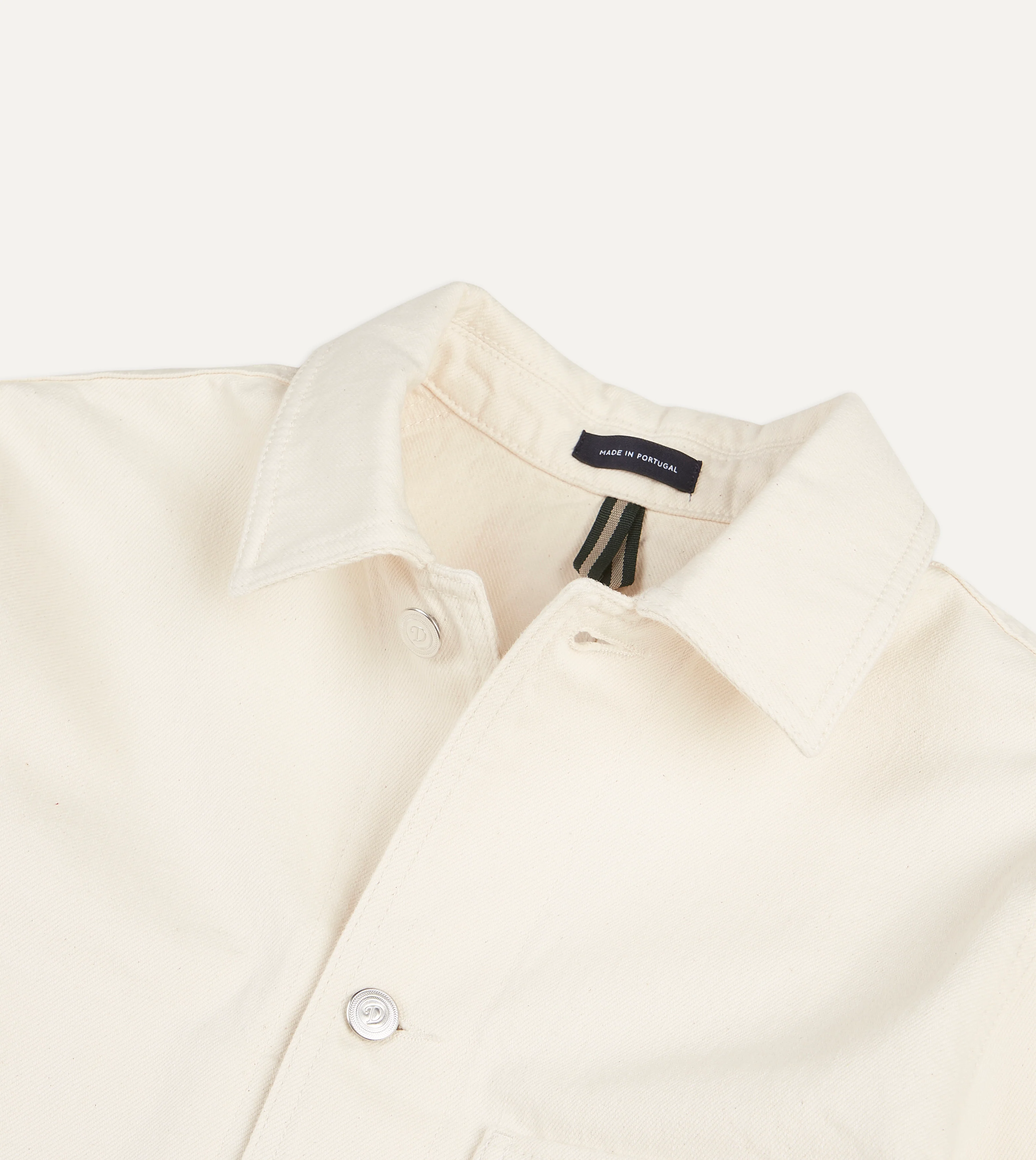 Ecru Selvedge Denim Five-Pocket Chore Jacket - Image 4