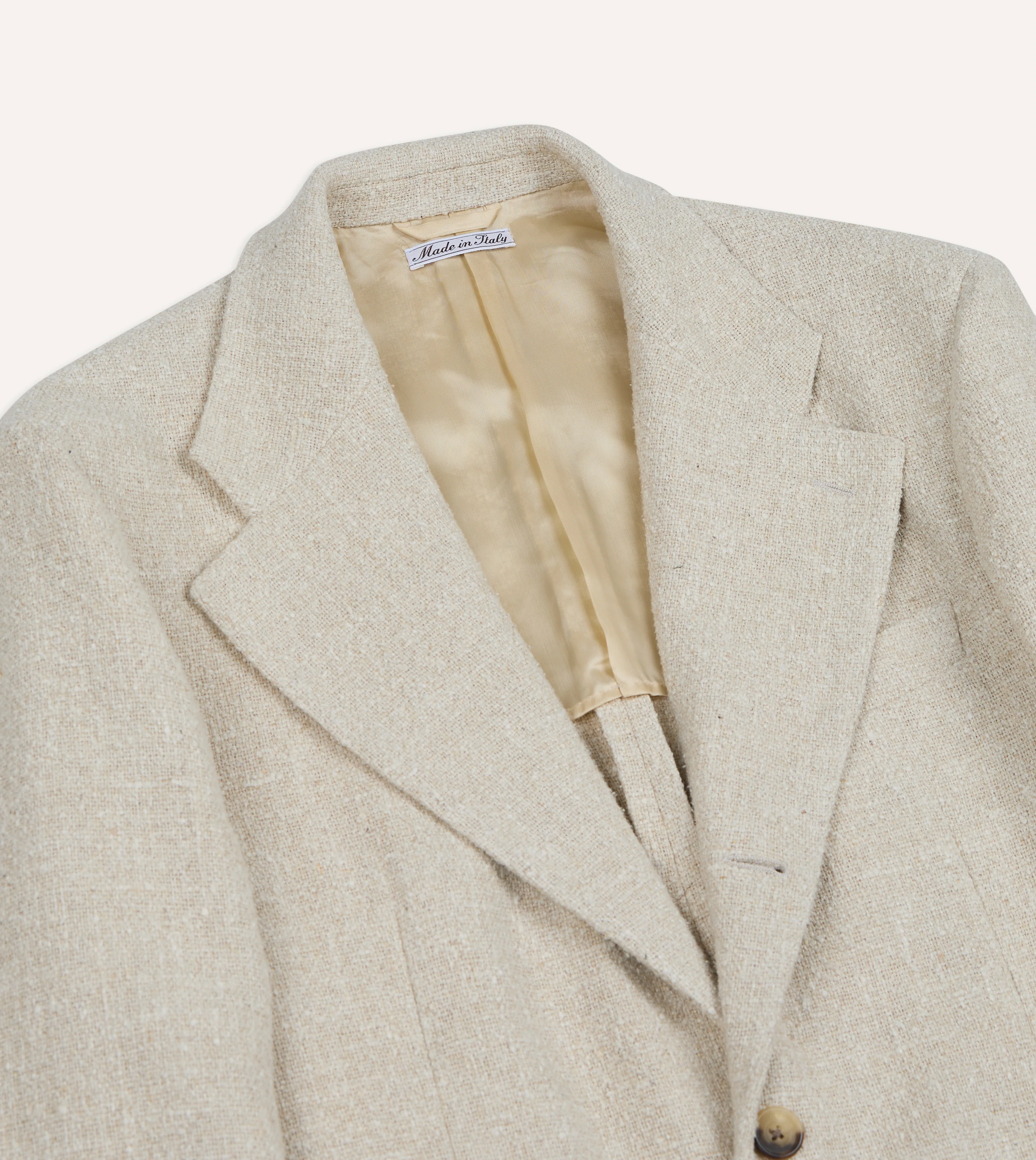 Ecru Silk-Canapa Tweed Blazer - Image 4