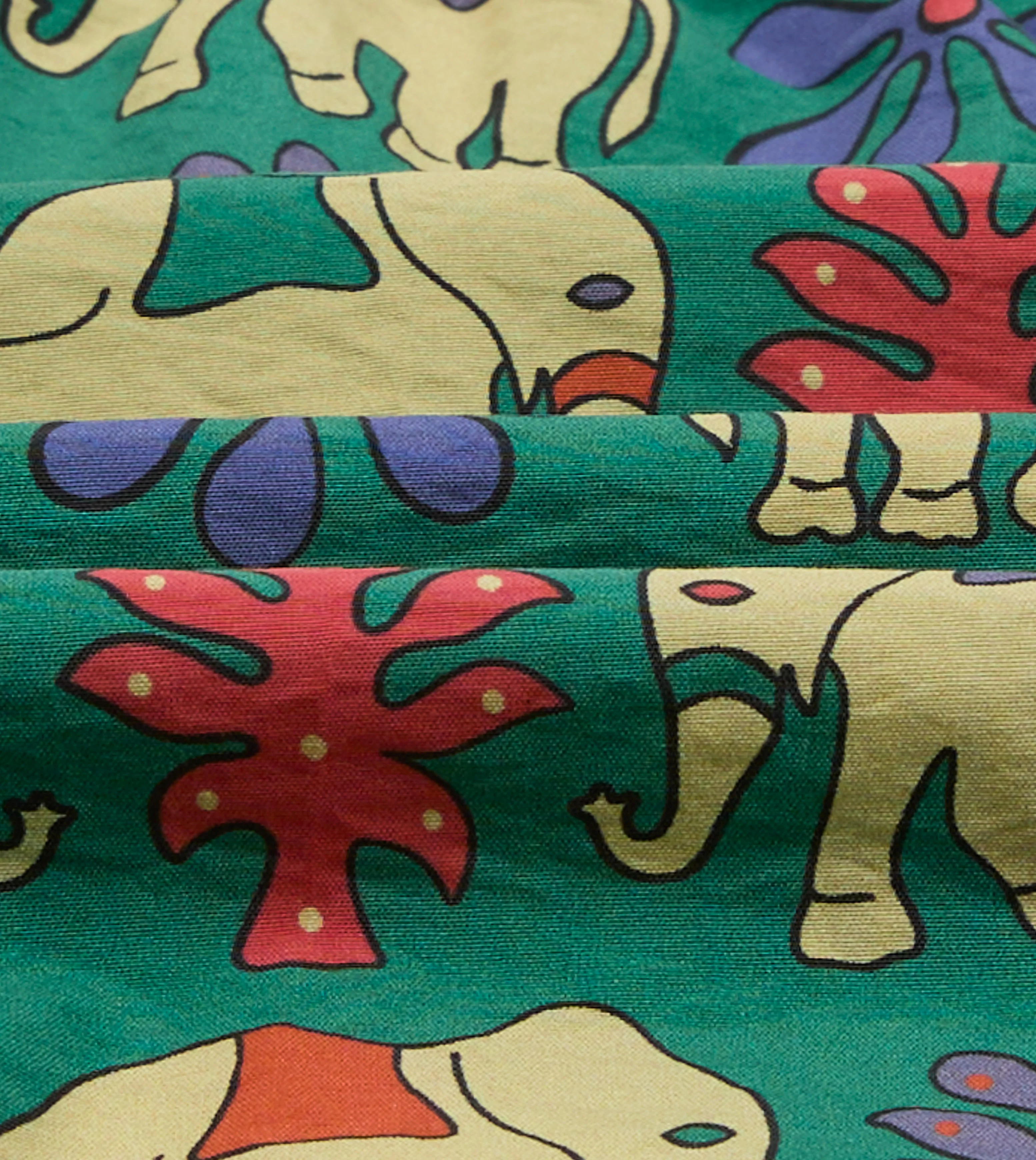 Elephant Print Nylon Drawstring Swim Shorts - Image 3