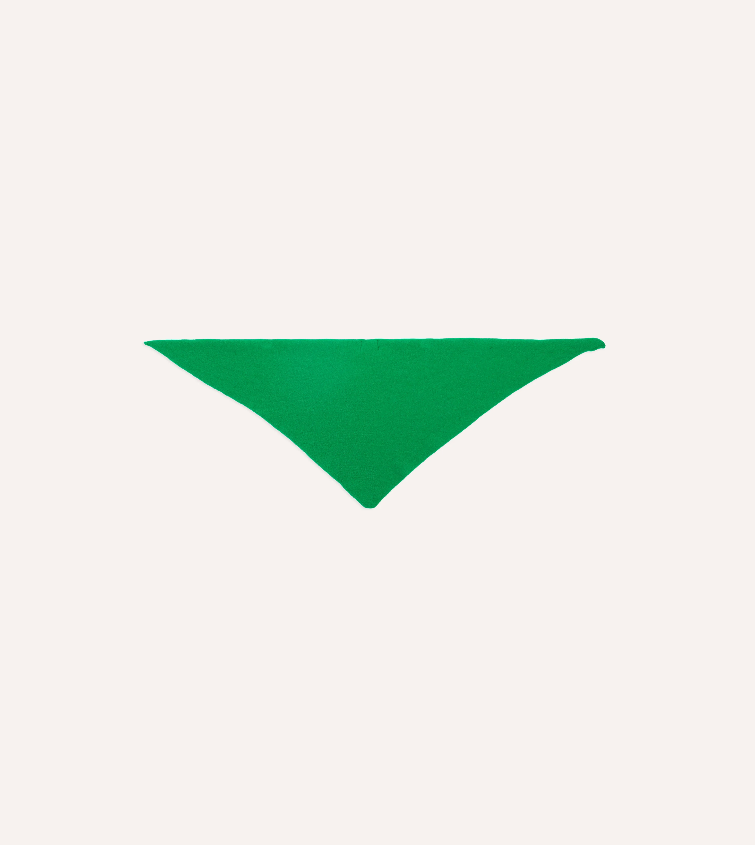 Green Lambswool Triangle Neck Scarf