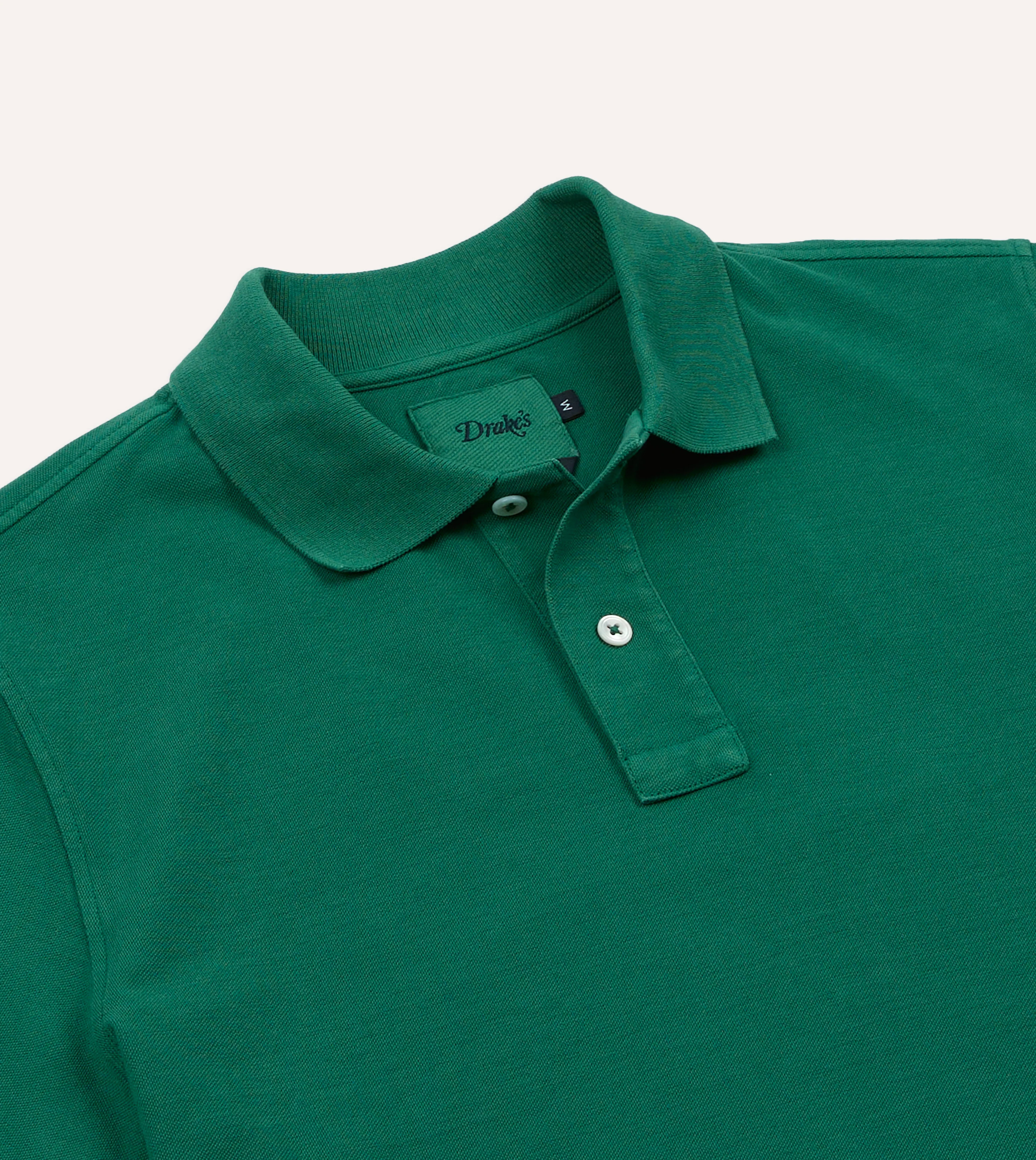 Green Piqué Cotton Polo Shirt - Image 4