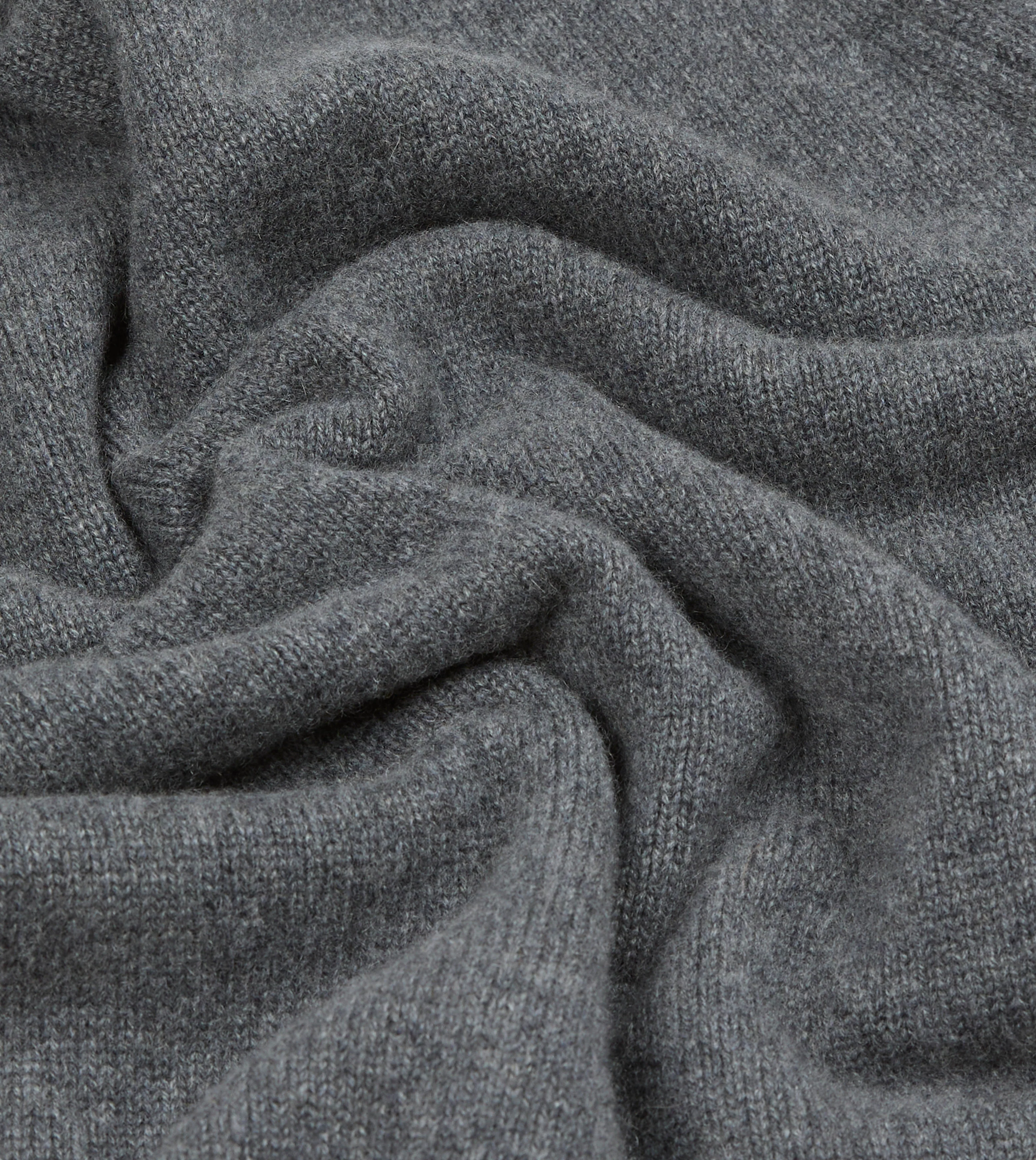 Grey Cashmere Crew Neck Jumper - Image 2