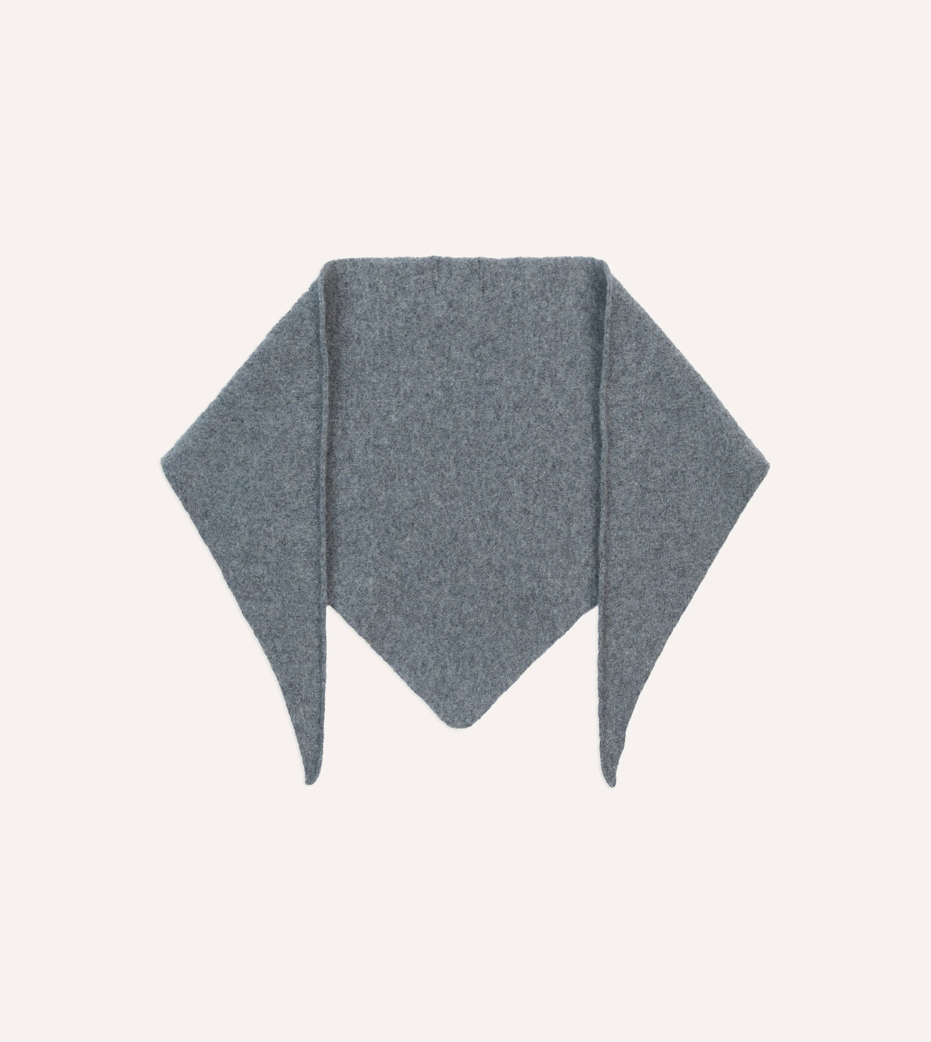 Grey Lambswool Triangle Neck Scarf - Image 4