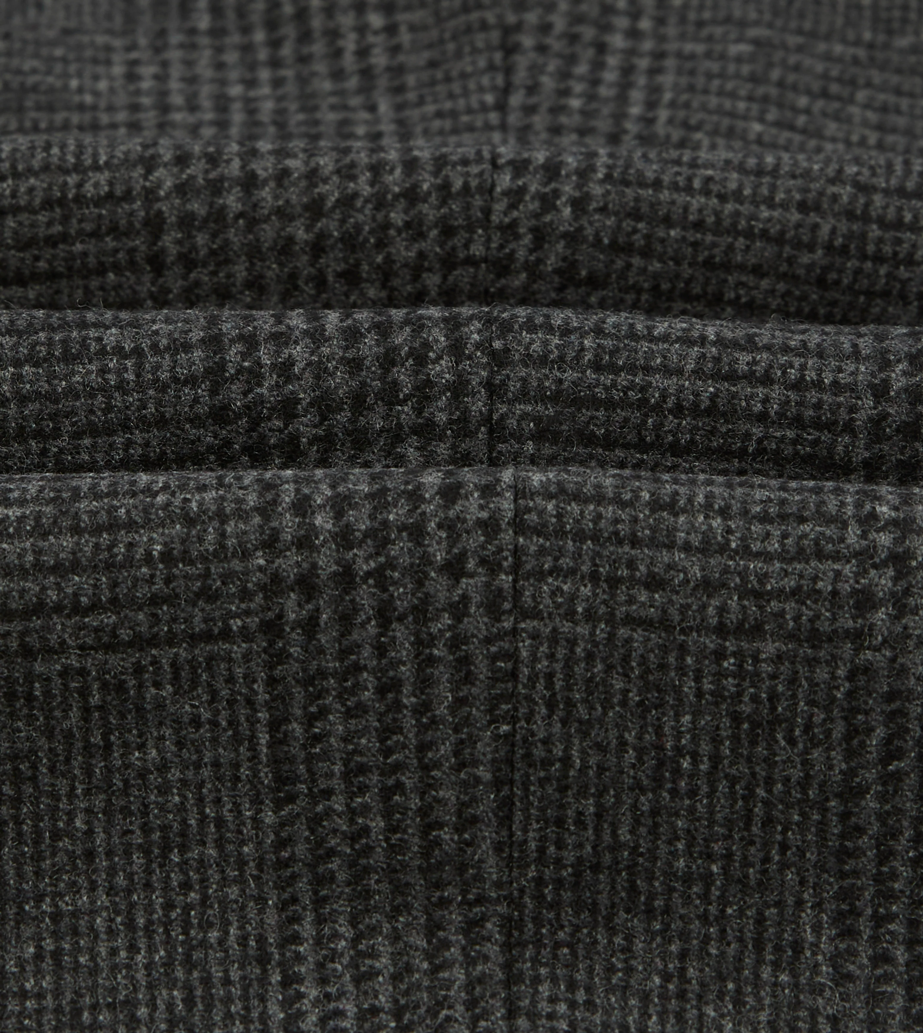 Grey Prince of Wales Check Wool Flannel Single-Pleat Trouser - Image 2
