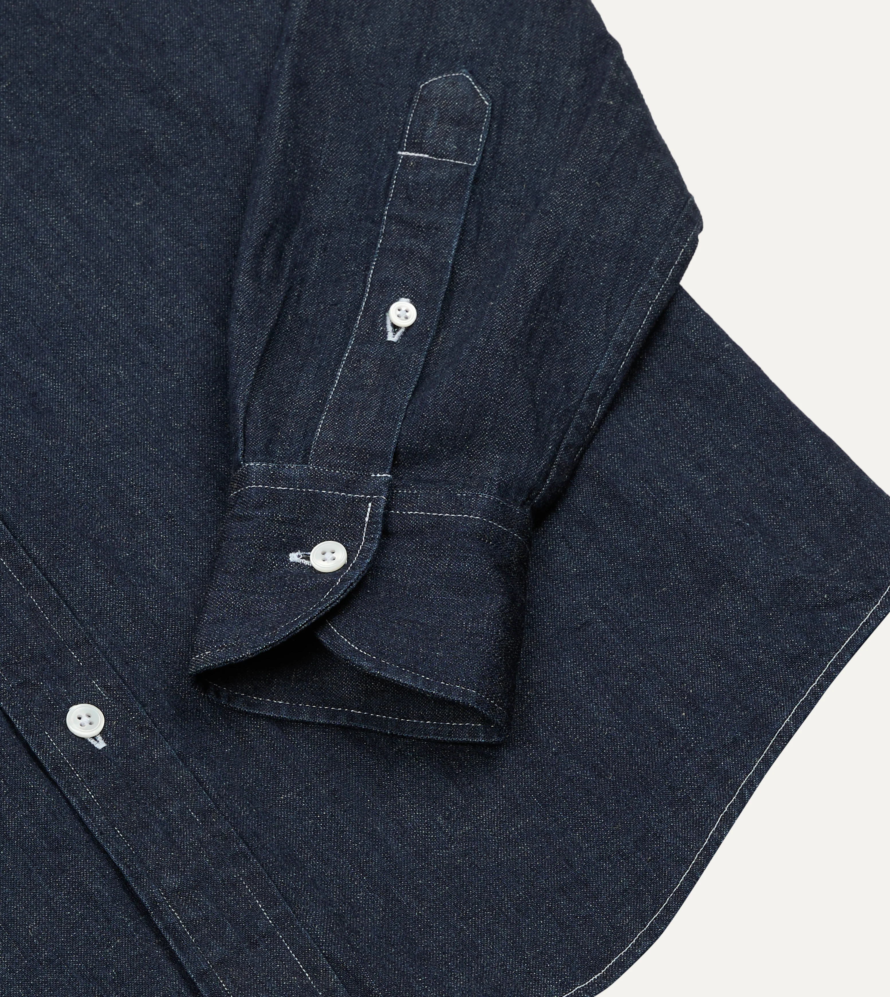 Indigo Rinse Denim Button-Down Shirt - Image 4