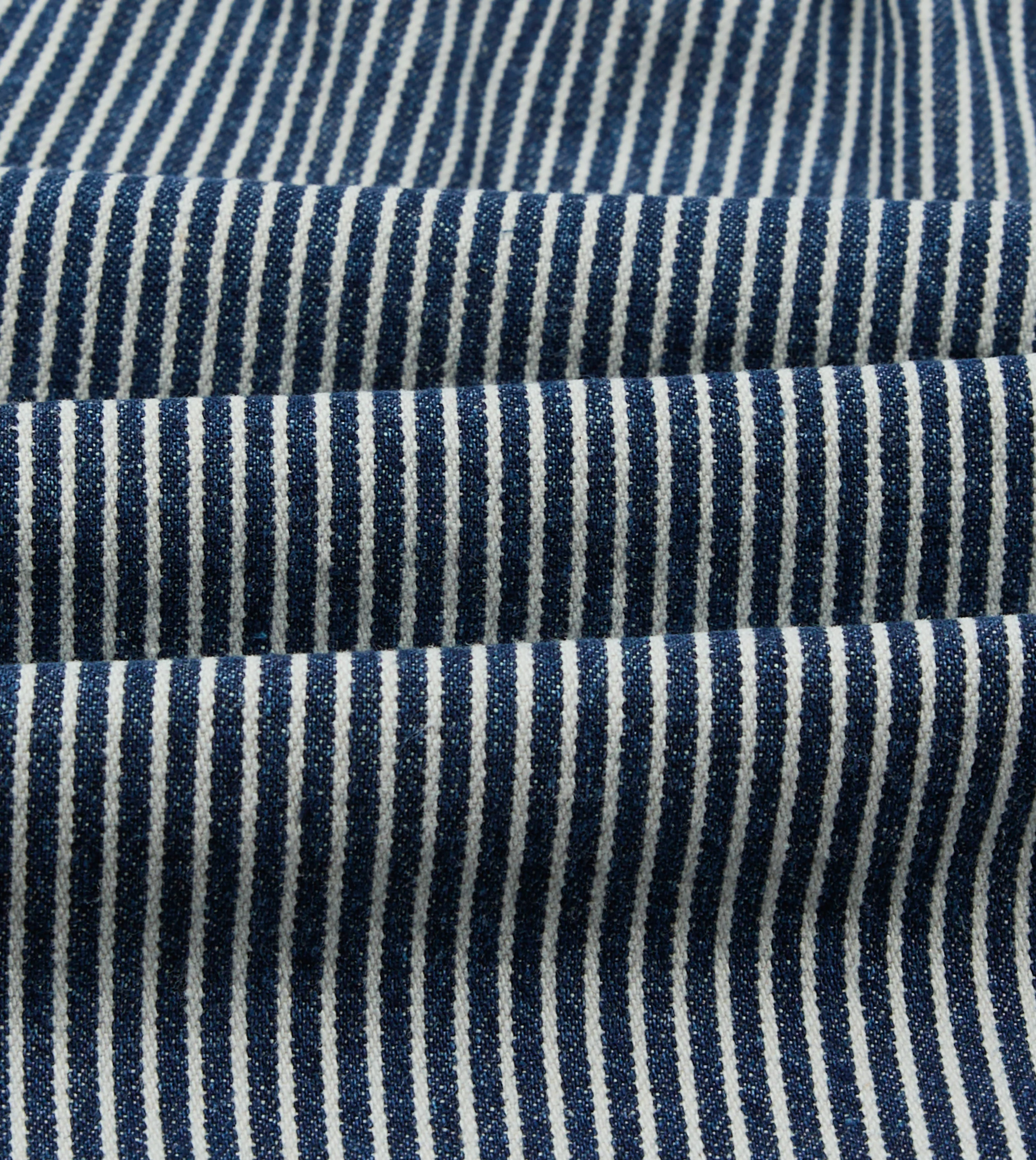 Indigo Stripe Cotton Drawstring Shorts - Image 3