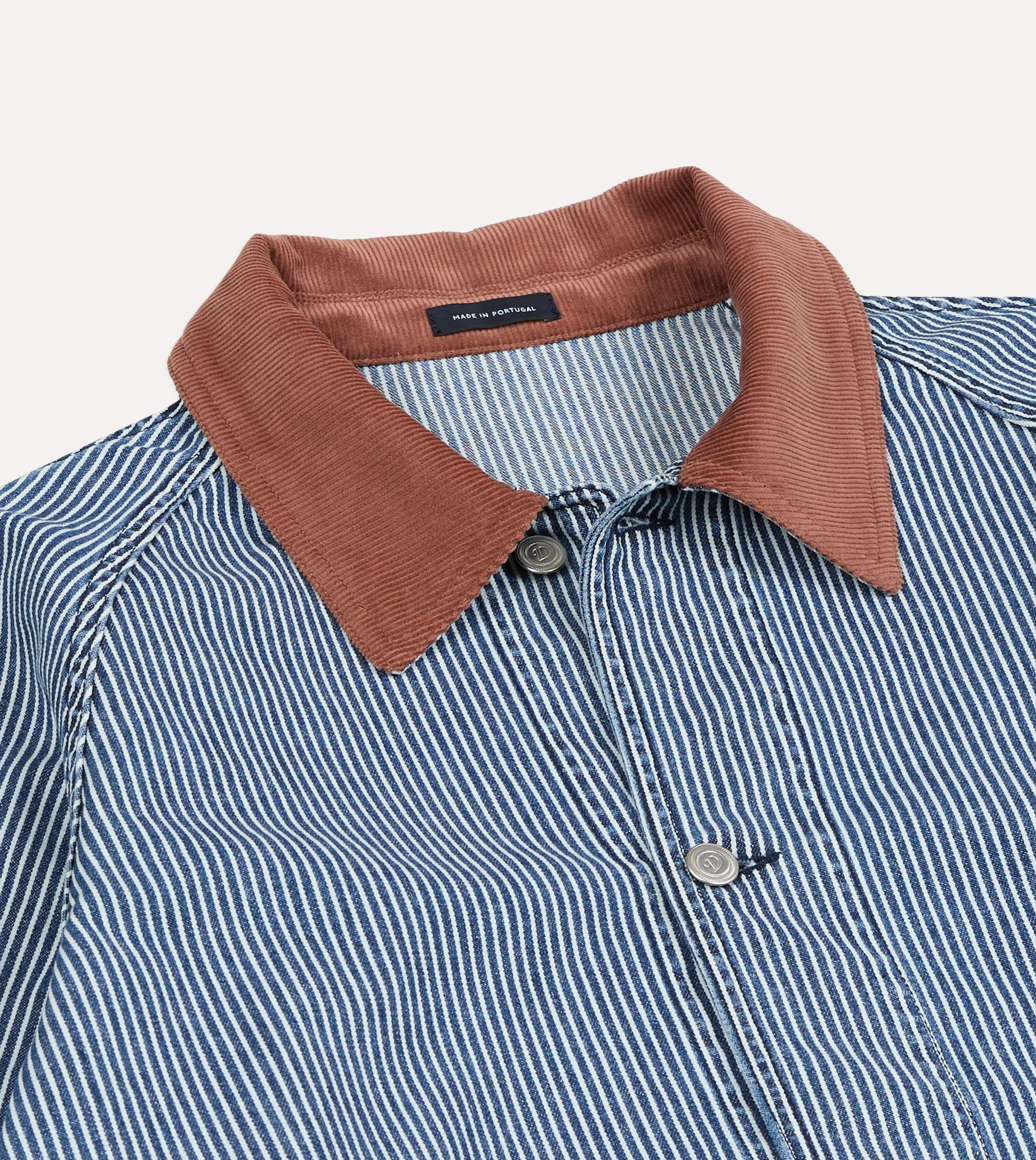 Indigo Stripe Denim Field Jacket - Image 5