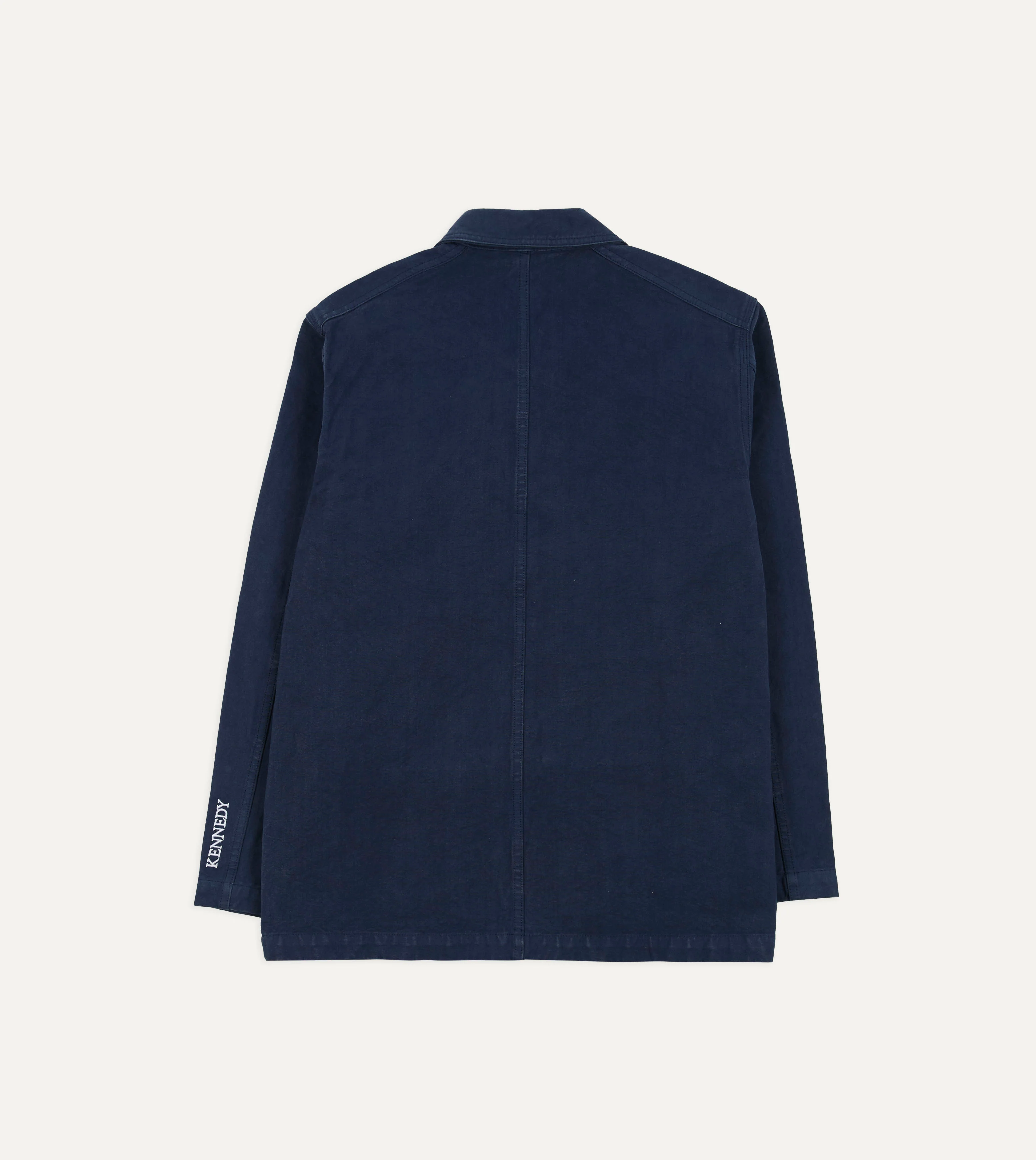 Kennedy by Drake’s Navy Cotton Duck Canvas Five-Pocket Chore Jacket - Image 9