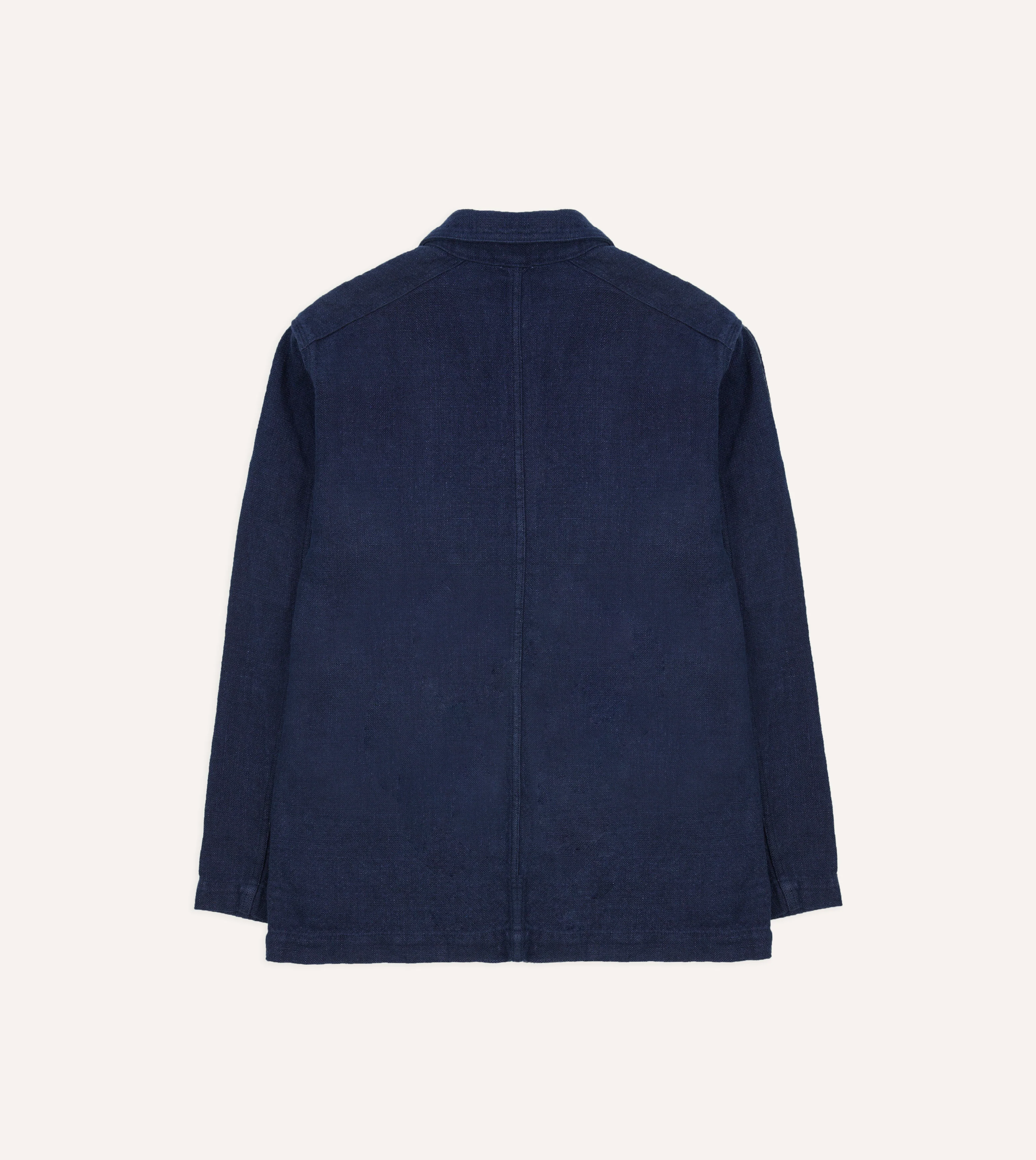 Navy Linen Five-Pocket Chore Jacket - Image 8