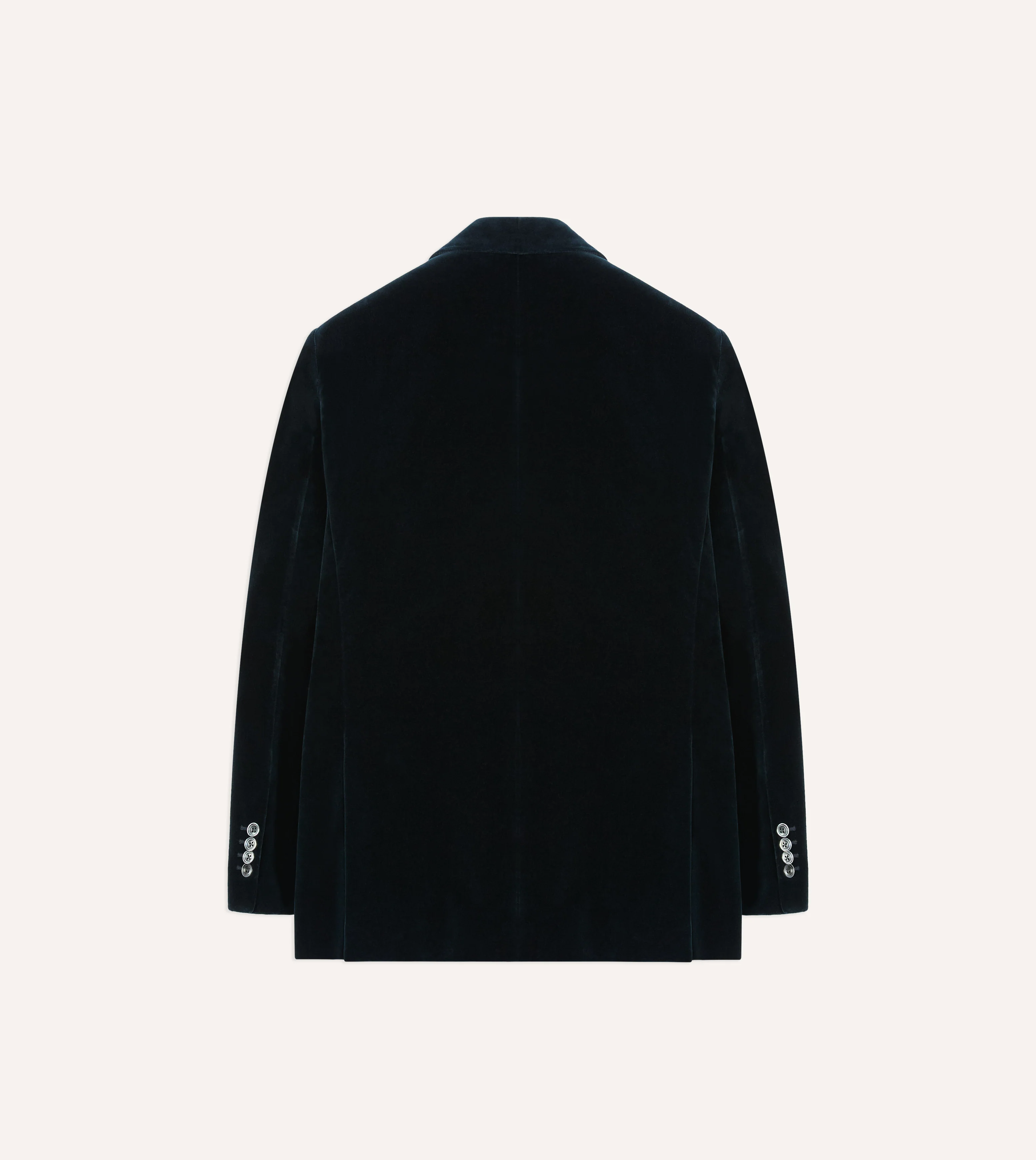 Navy Velvet Double-Breasted Blazer - Image 8