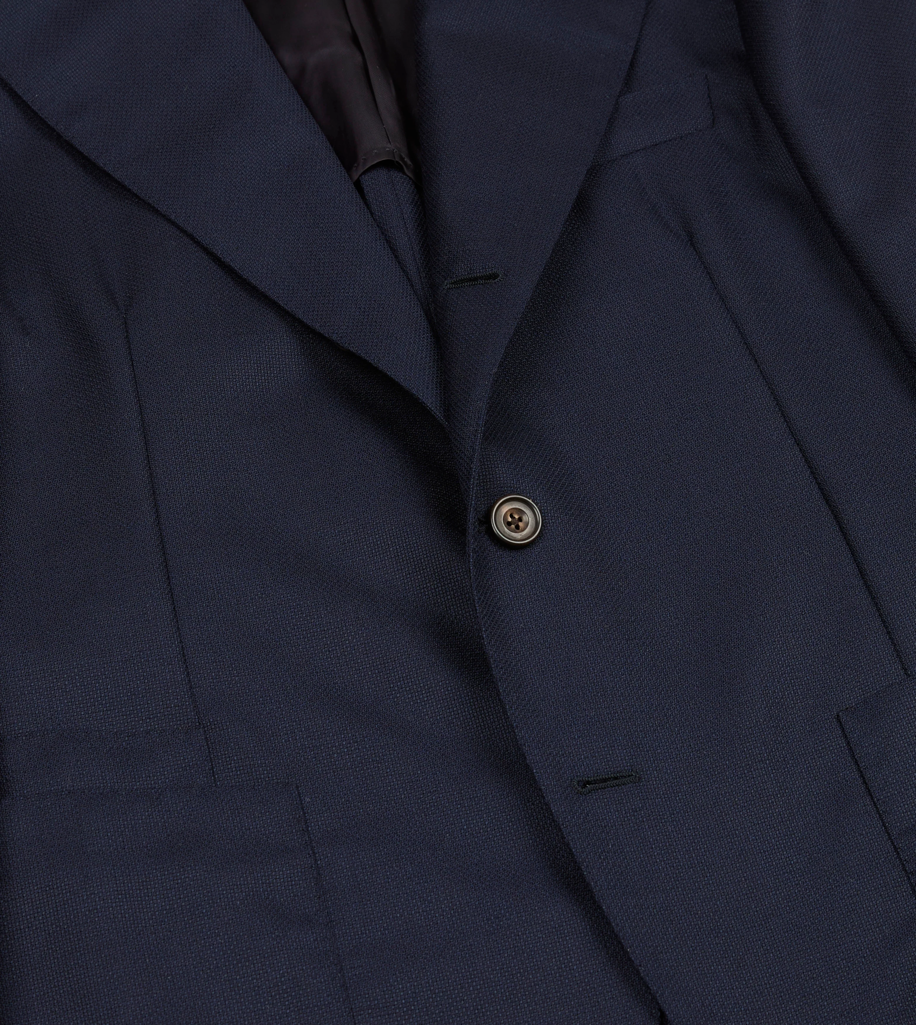 Navy Wool Hopsack Travel Blazer - Image 5