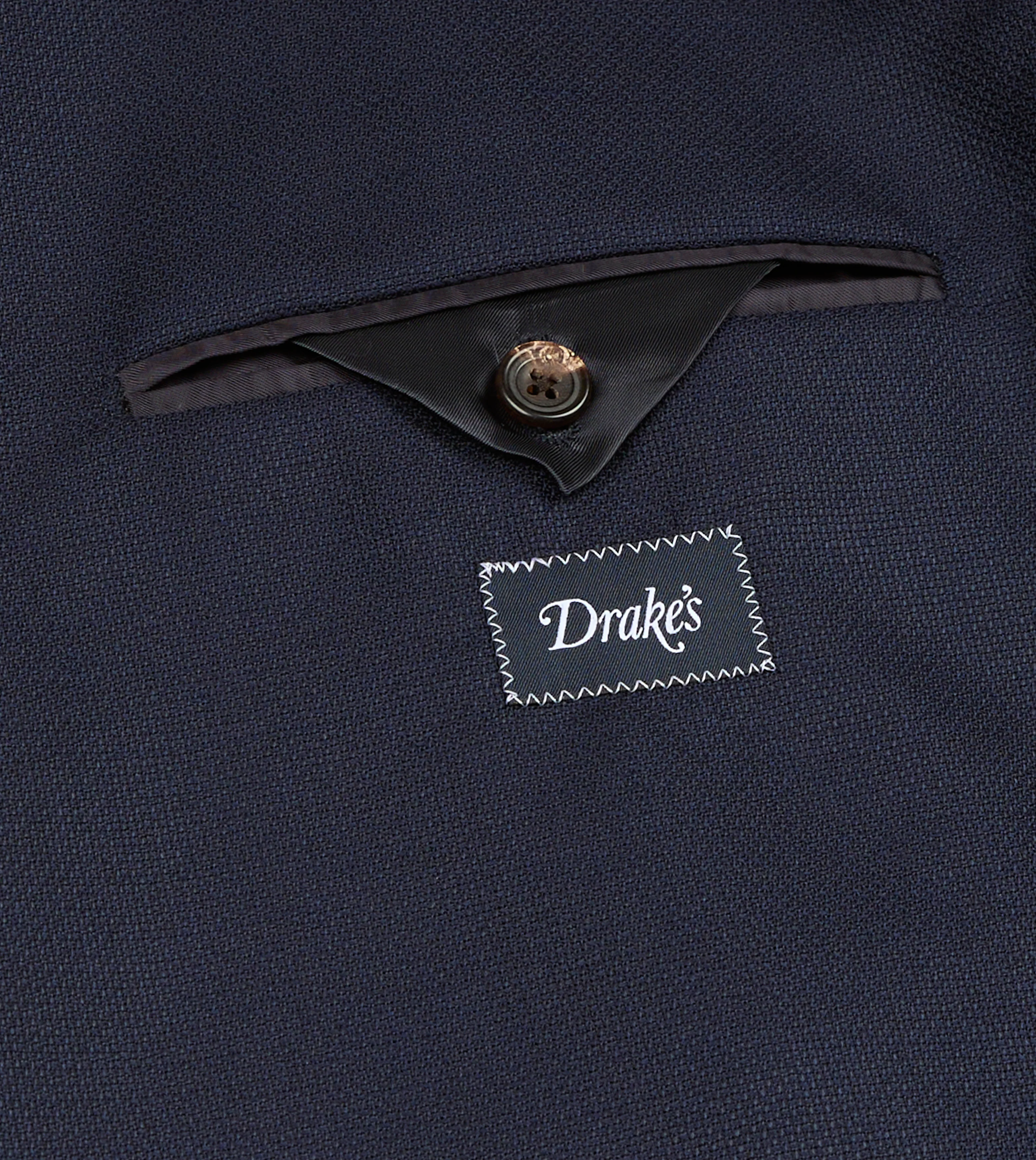 Navy Wool Hopsack Travel Blazer - Image 7