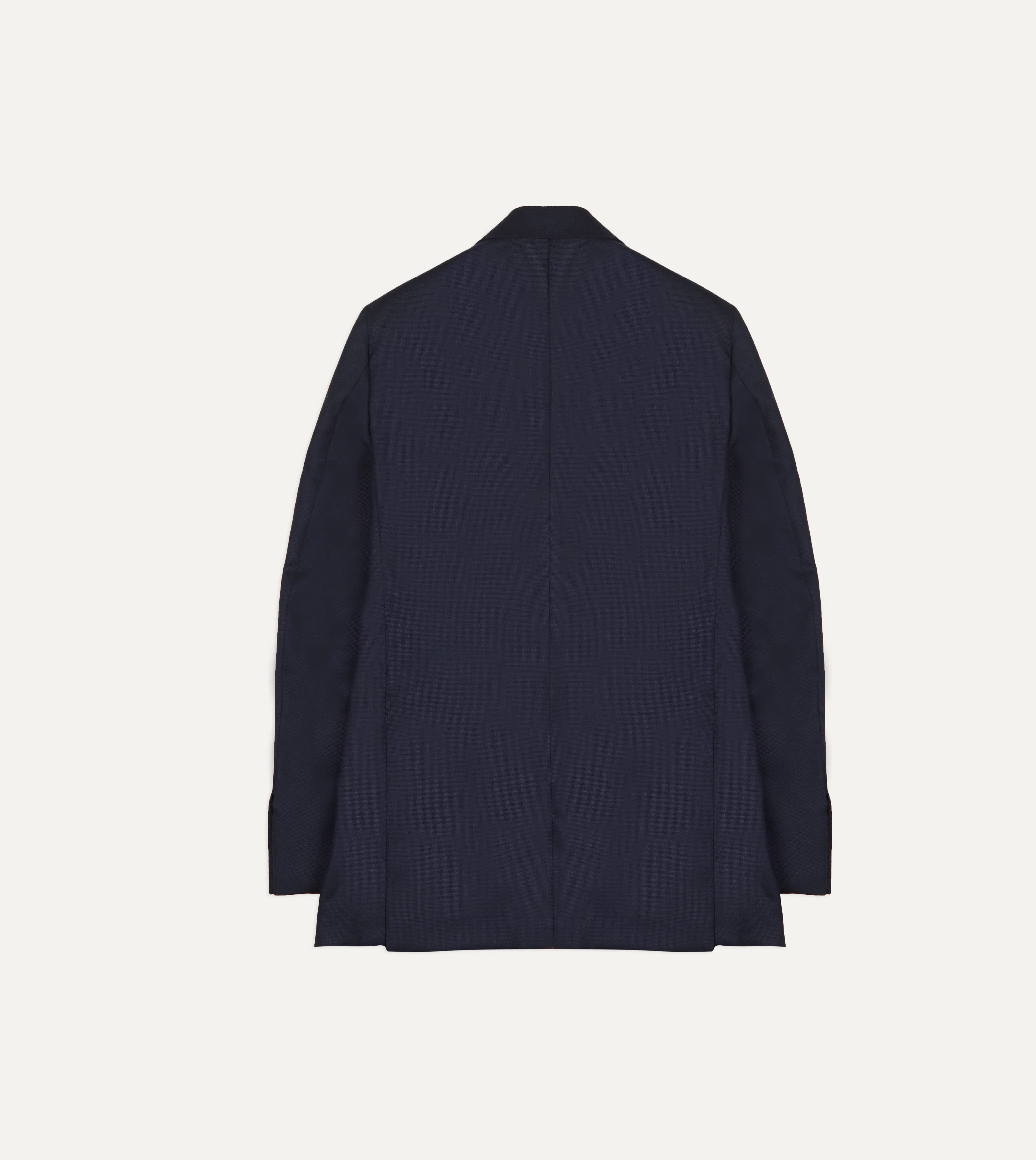 Navy Wool Hopsack Travel Blazer - Image 8