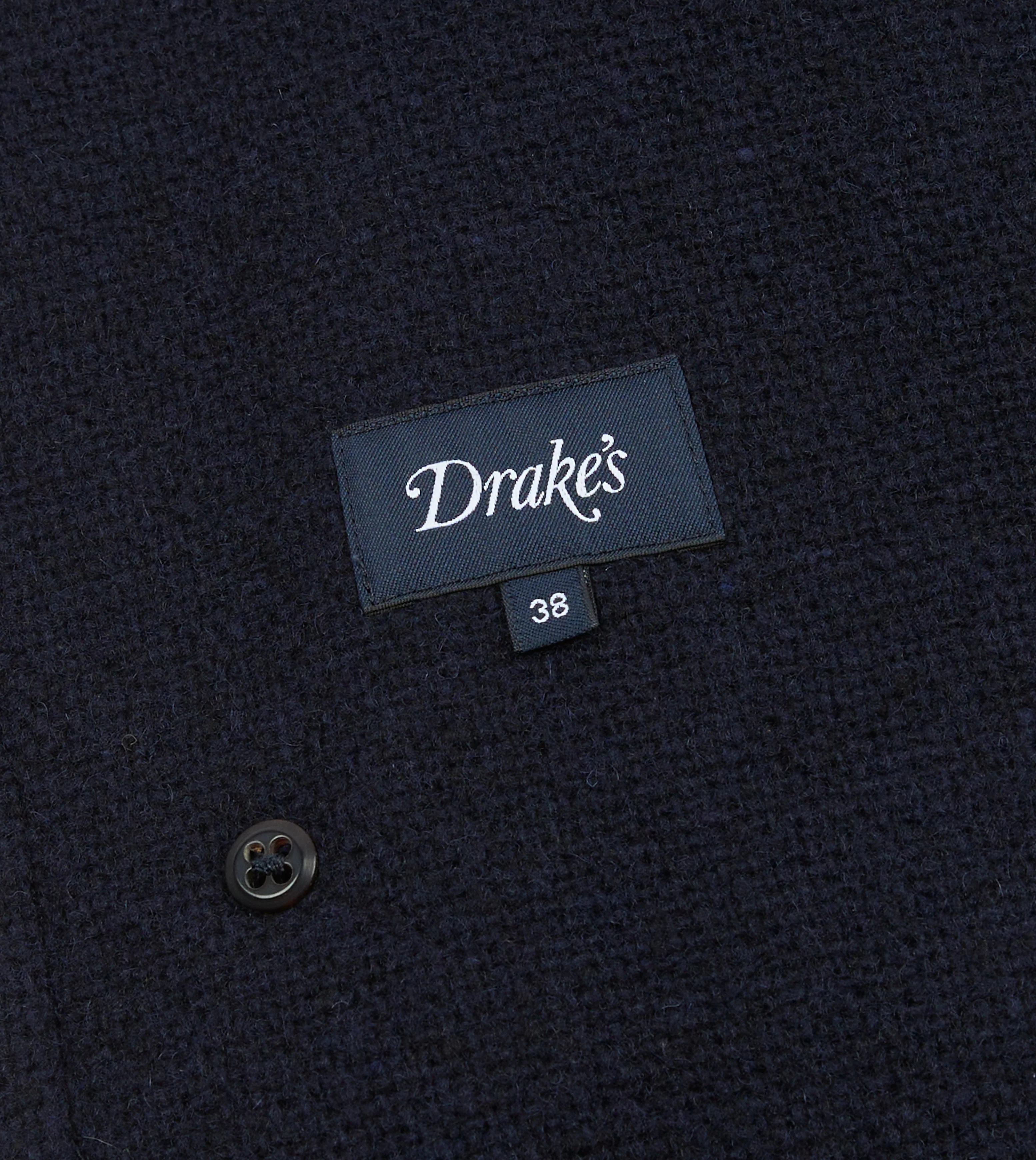 Navy Wool Raglan Coat - Image 7
