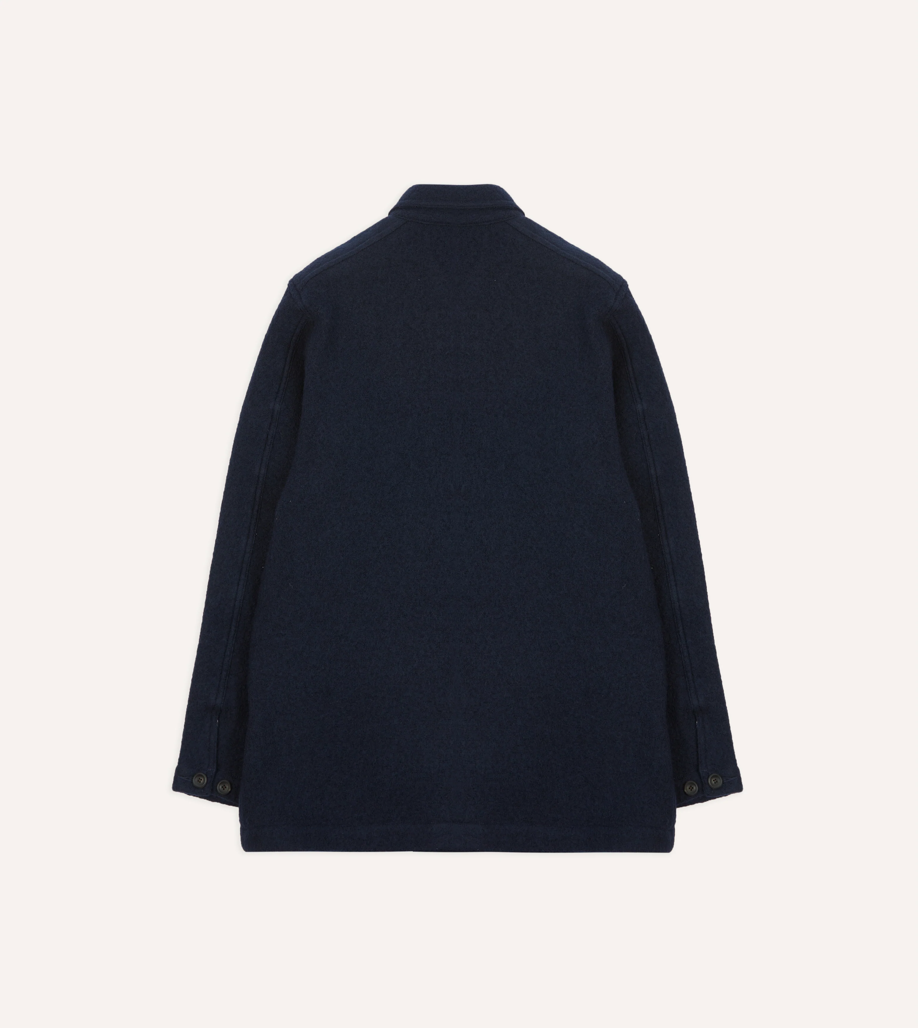 Navy Wool Three-Pocket Chore Jacket - Image 8