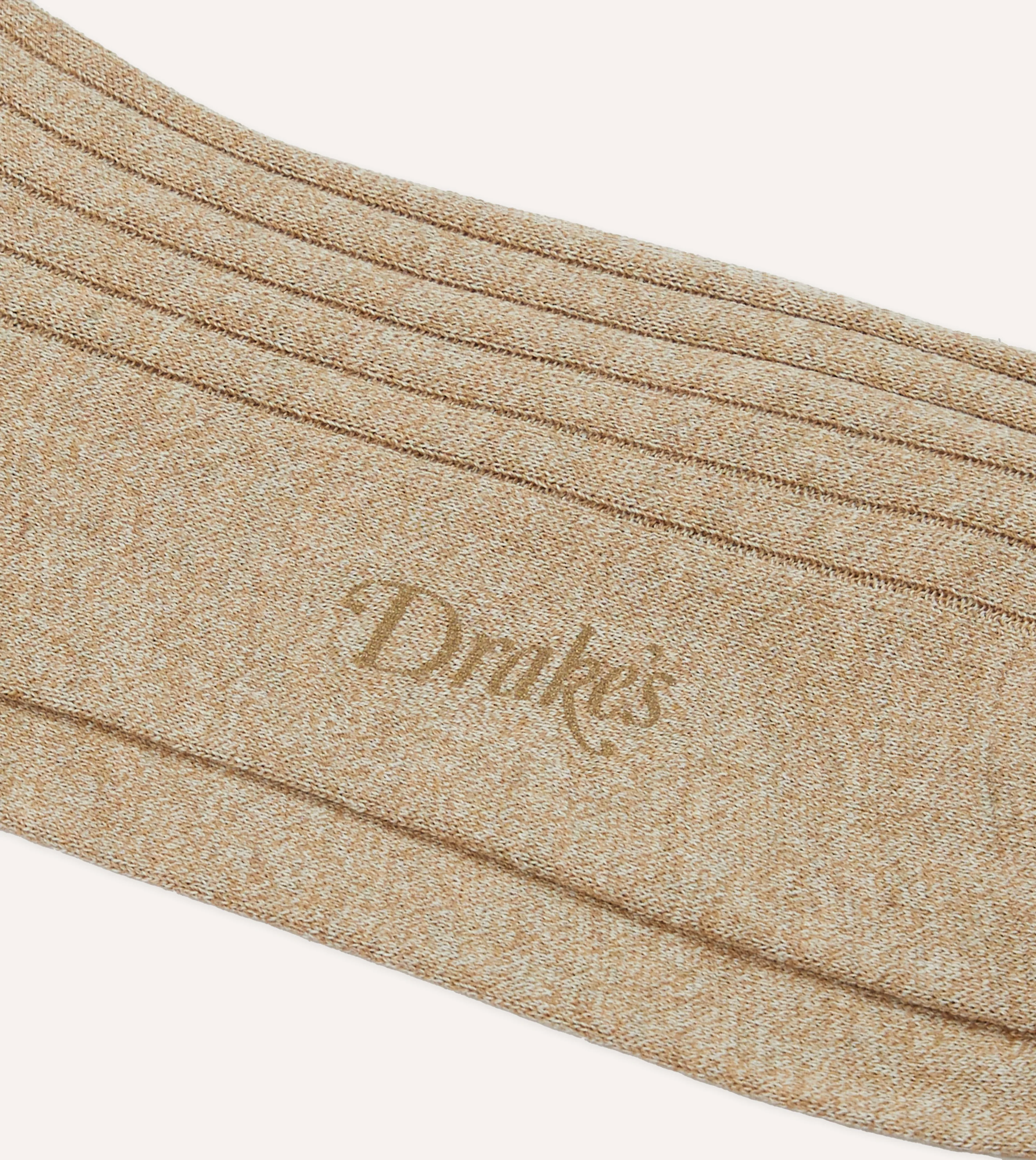 Oatmeal Cotton Mid-Calf Socks - Image 2