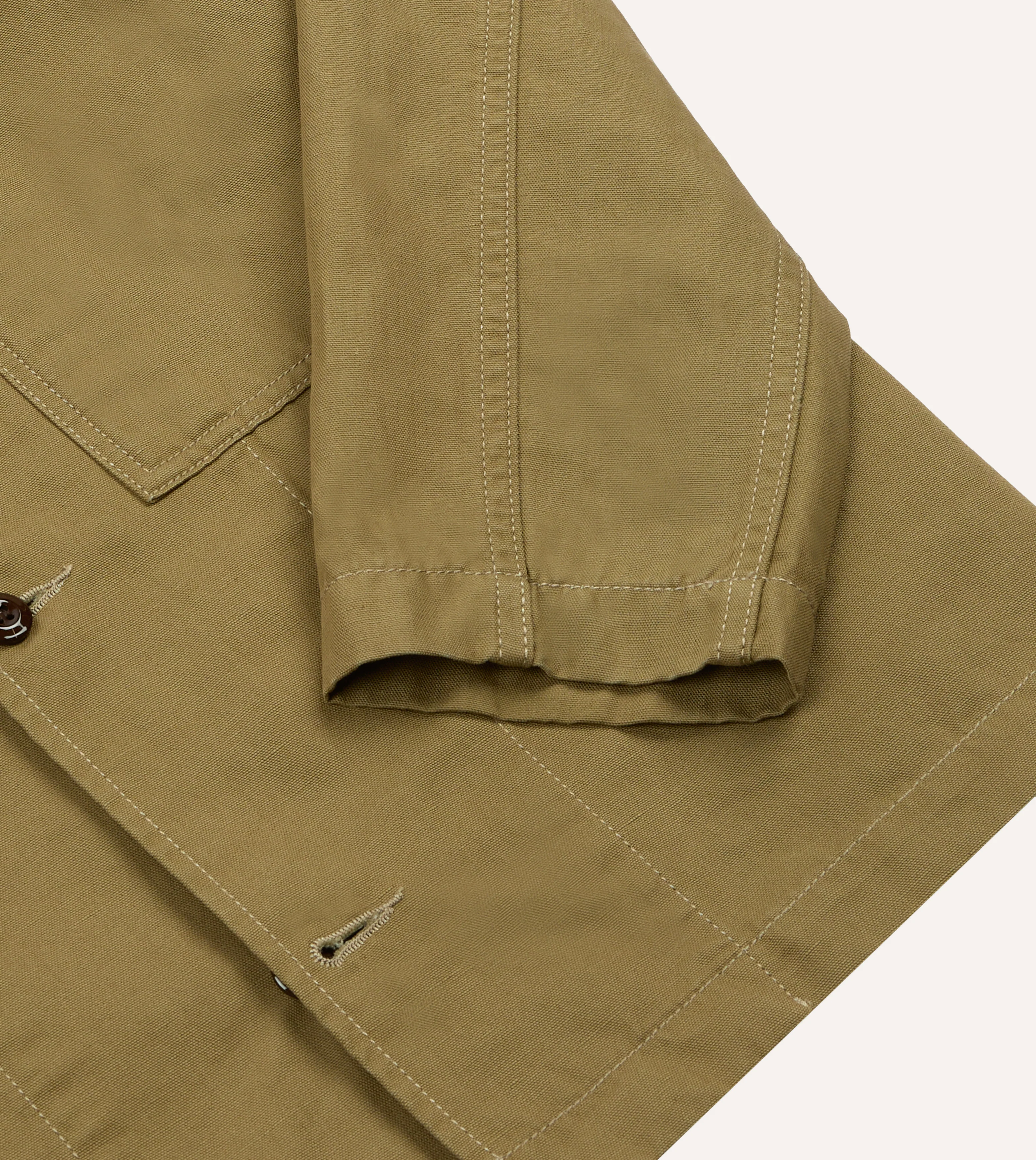 Olive Cotton-Linen Field Shirt - Image 6