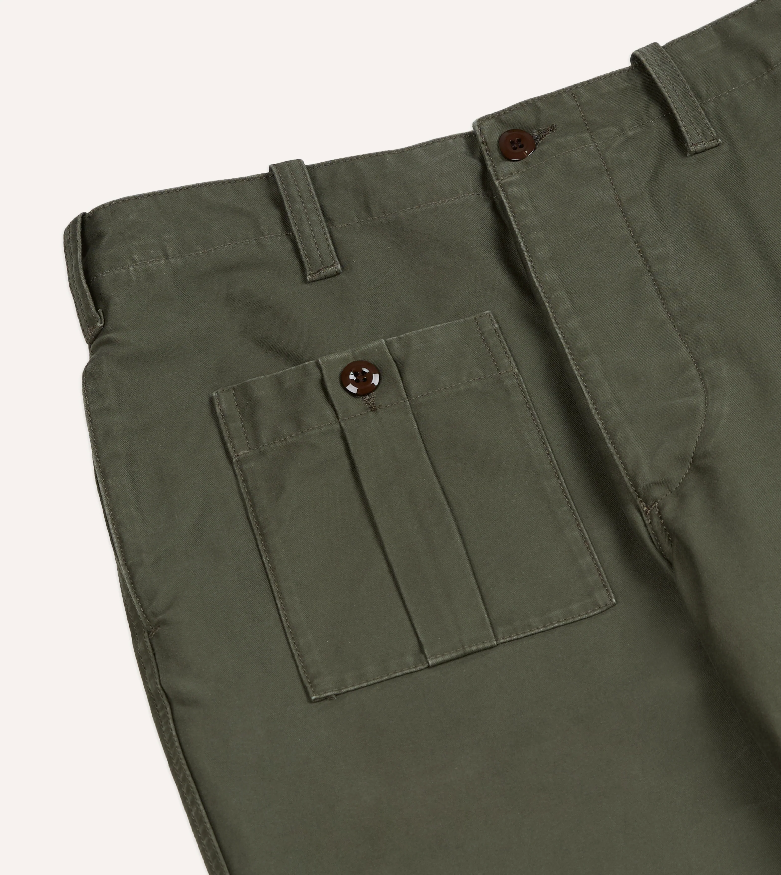 Olive Drab Cotton Fatigue Trouser - Image 5