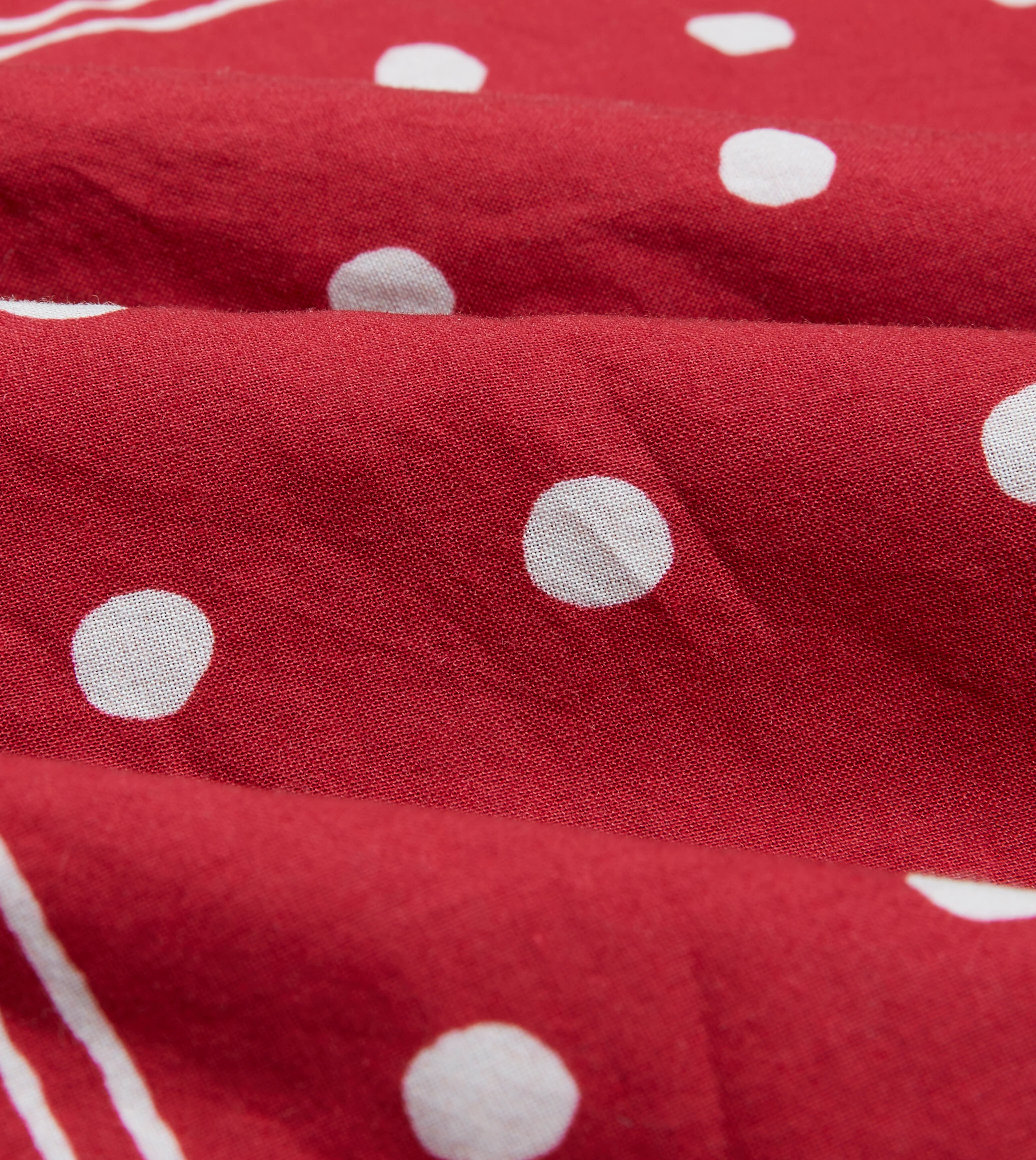 Red Polka Dot Print Bandana - Image 2