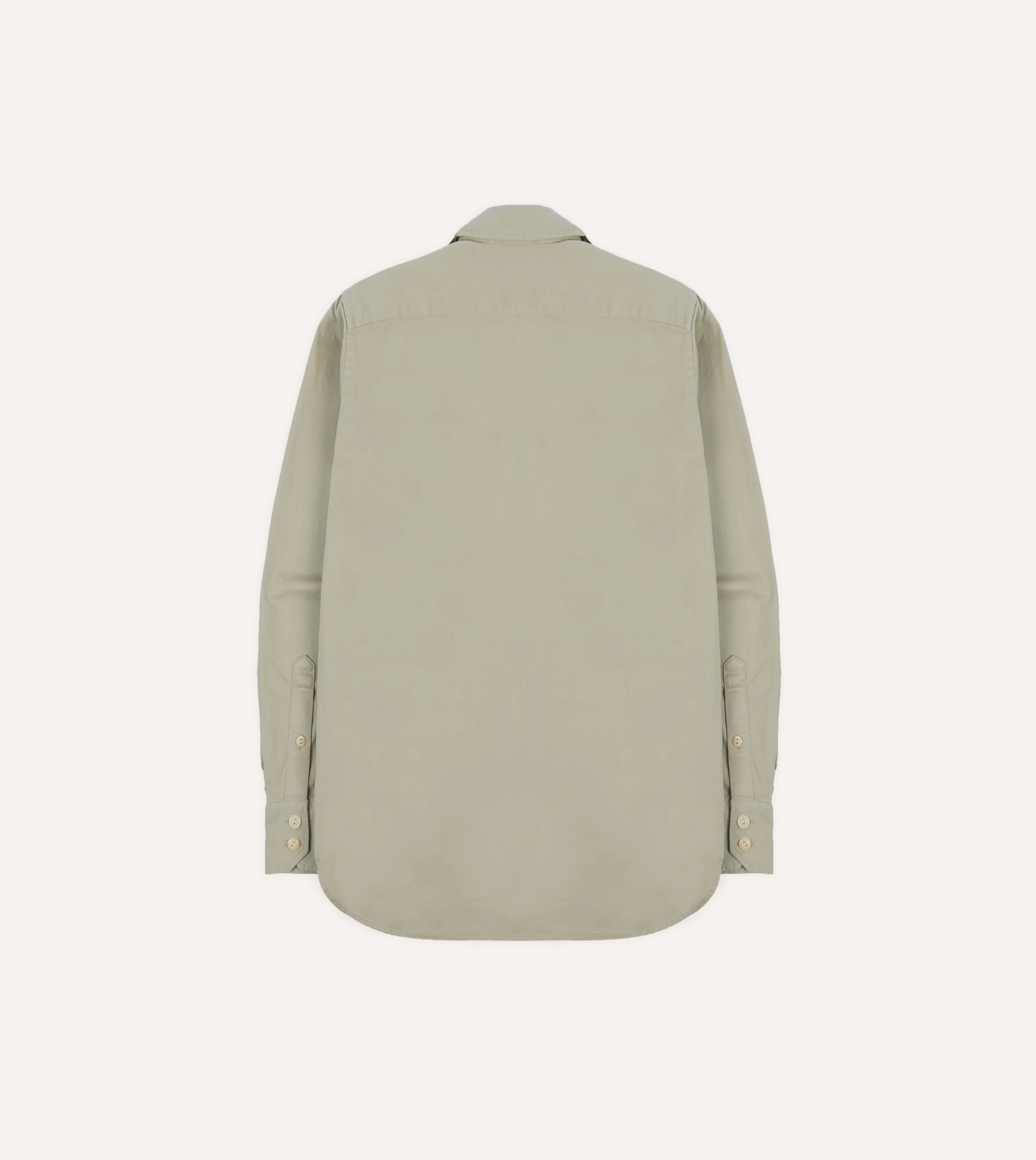 Stone Cotton Long Point Collar Work Shirt - Image 6