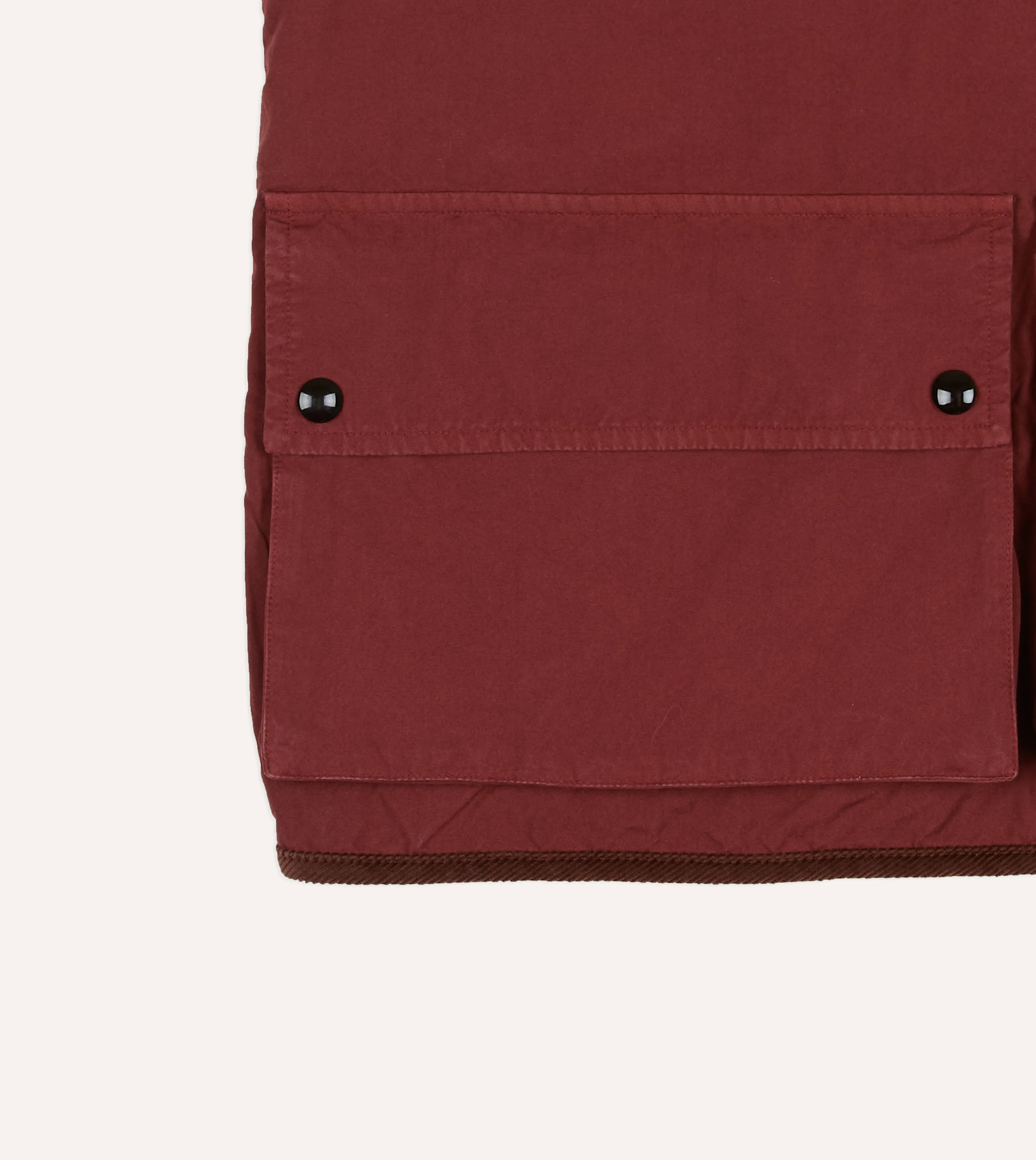 Washed Red Cotton Urban Safari Vest - Image 11